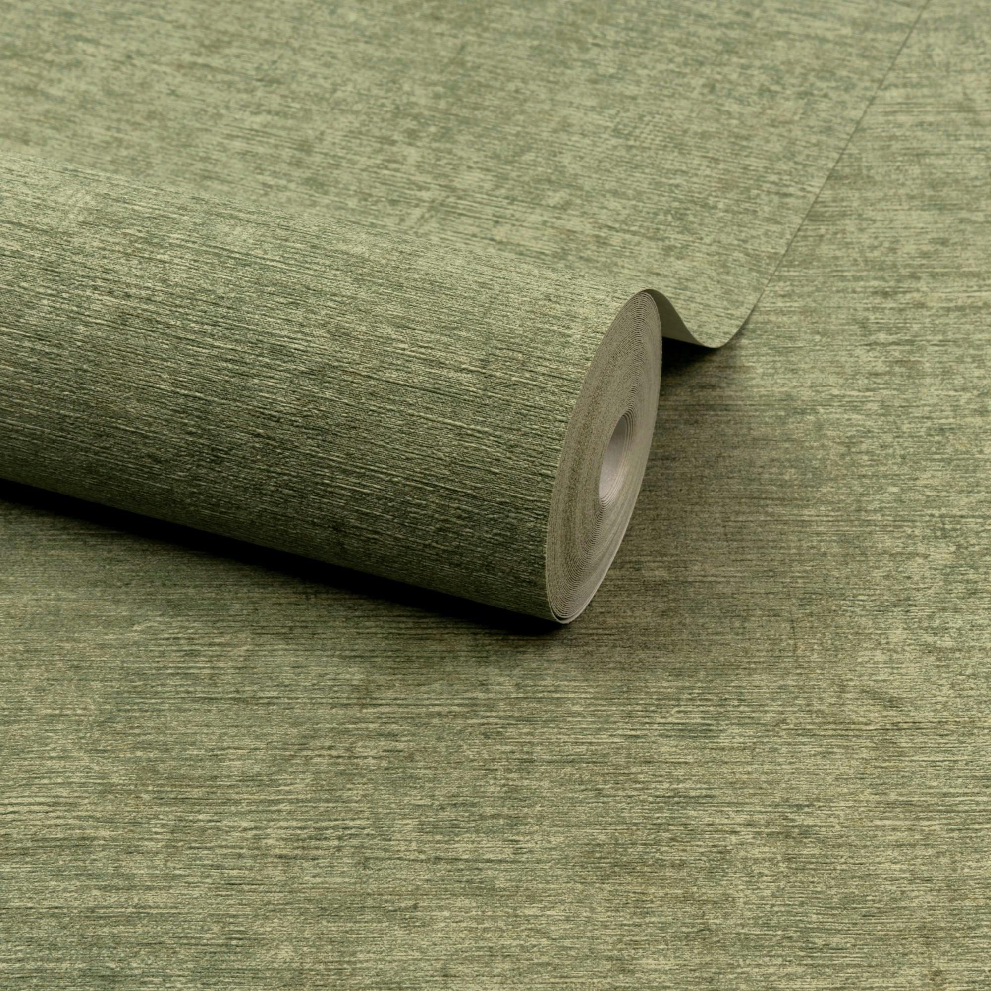 Rackhams Green Boutique Dakota Natural Texture Luxury Weight Embossed Wallpaper, Forest