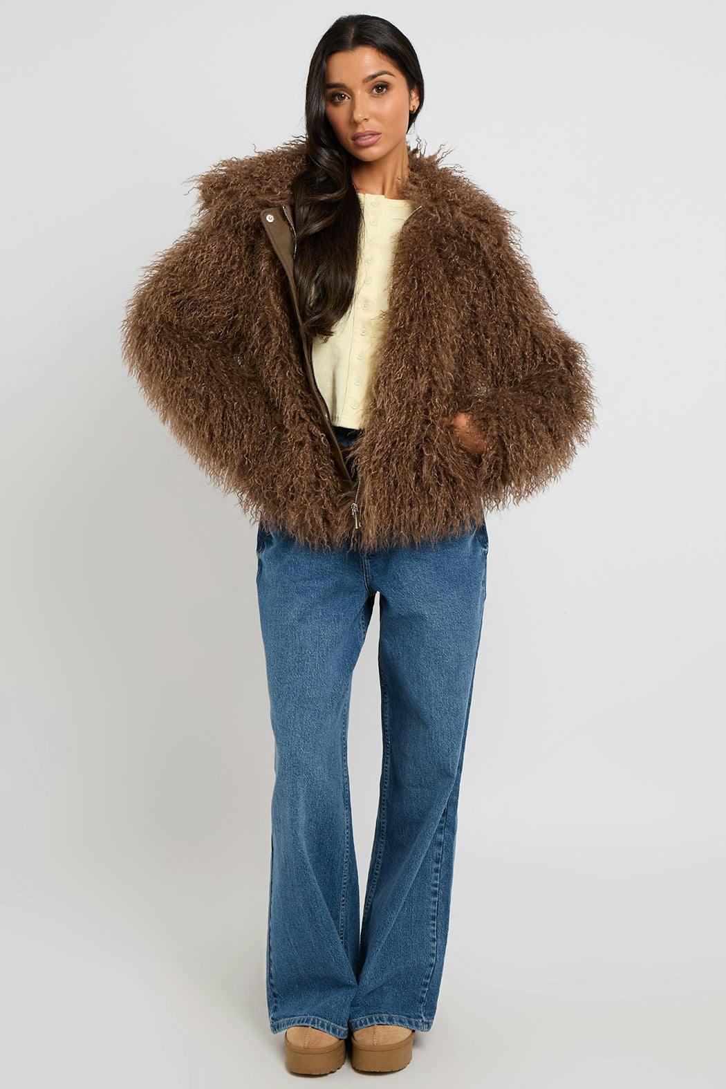 Urban Bliss Mongolian Faux Fur Jacket - 10