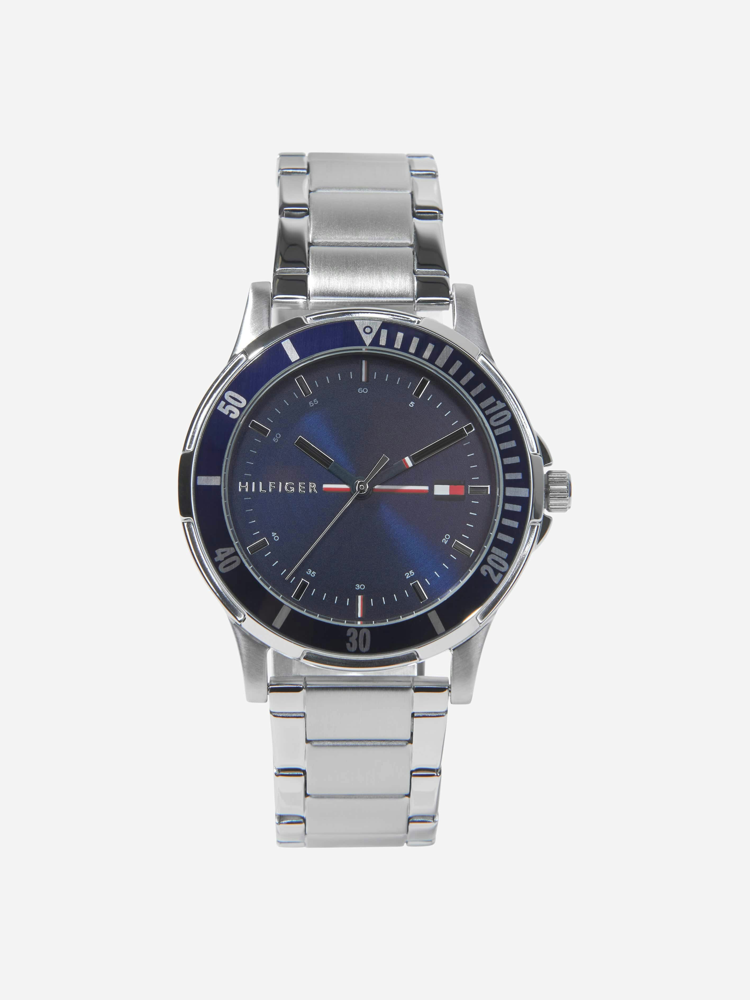 Tommy Hilfiger Boys Silver Metal Strap Watch In (34Mm)