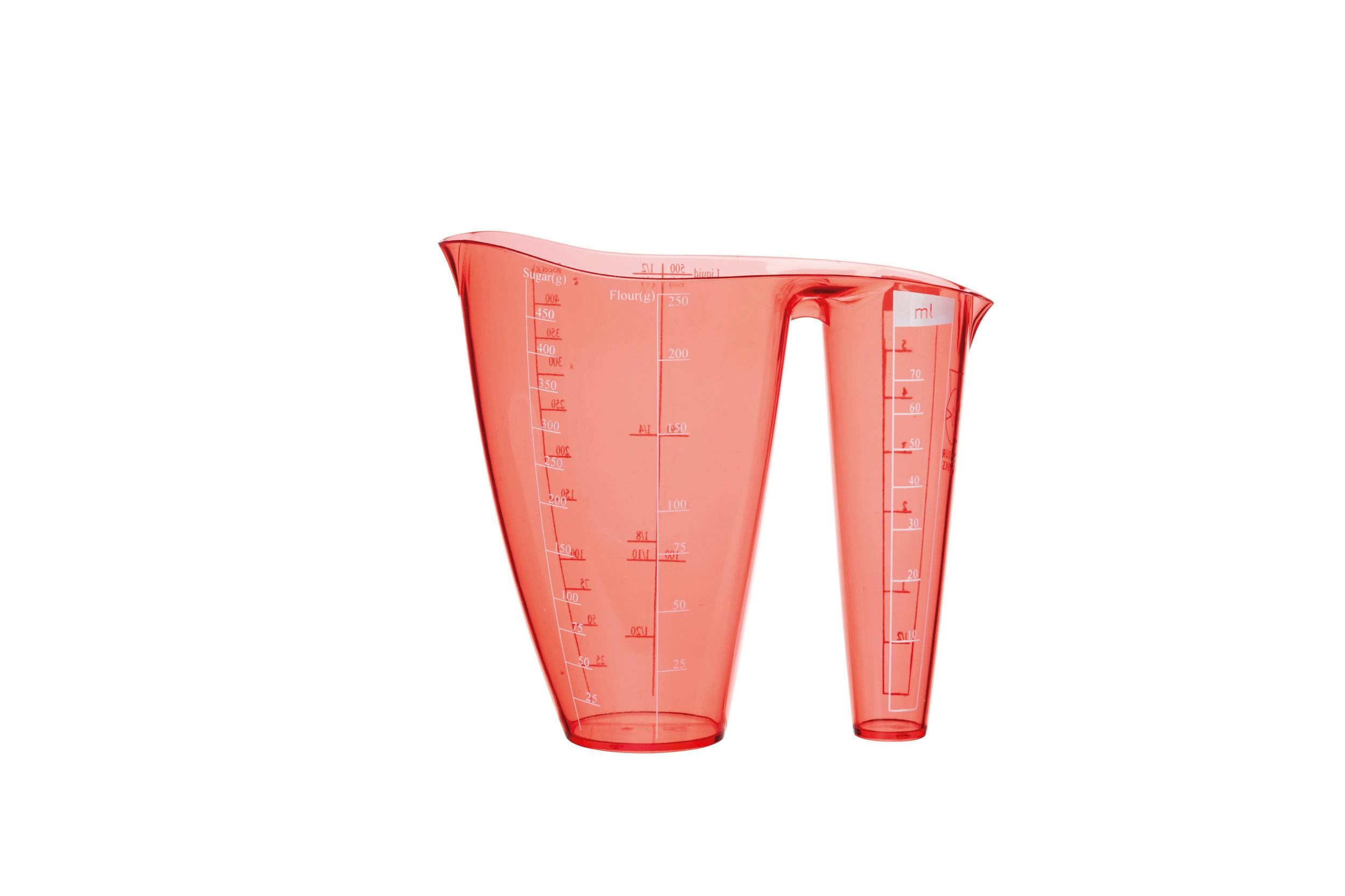 Rackhams Red Brights Dual Measuring Jug - Plastic - Measuring Jug
