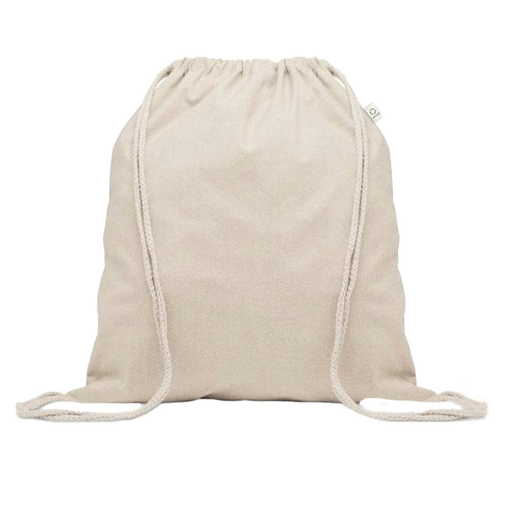 Midocean Beige Cabetri Recycled Cotton Drawstring Bag - One Size