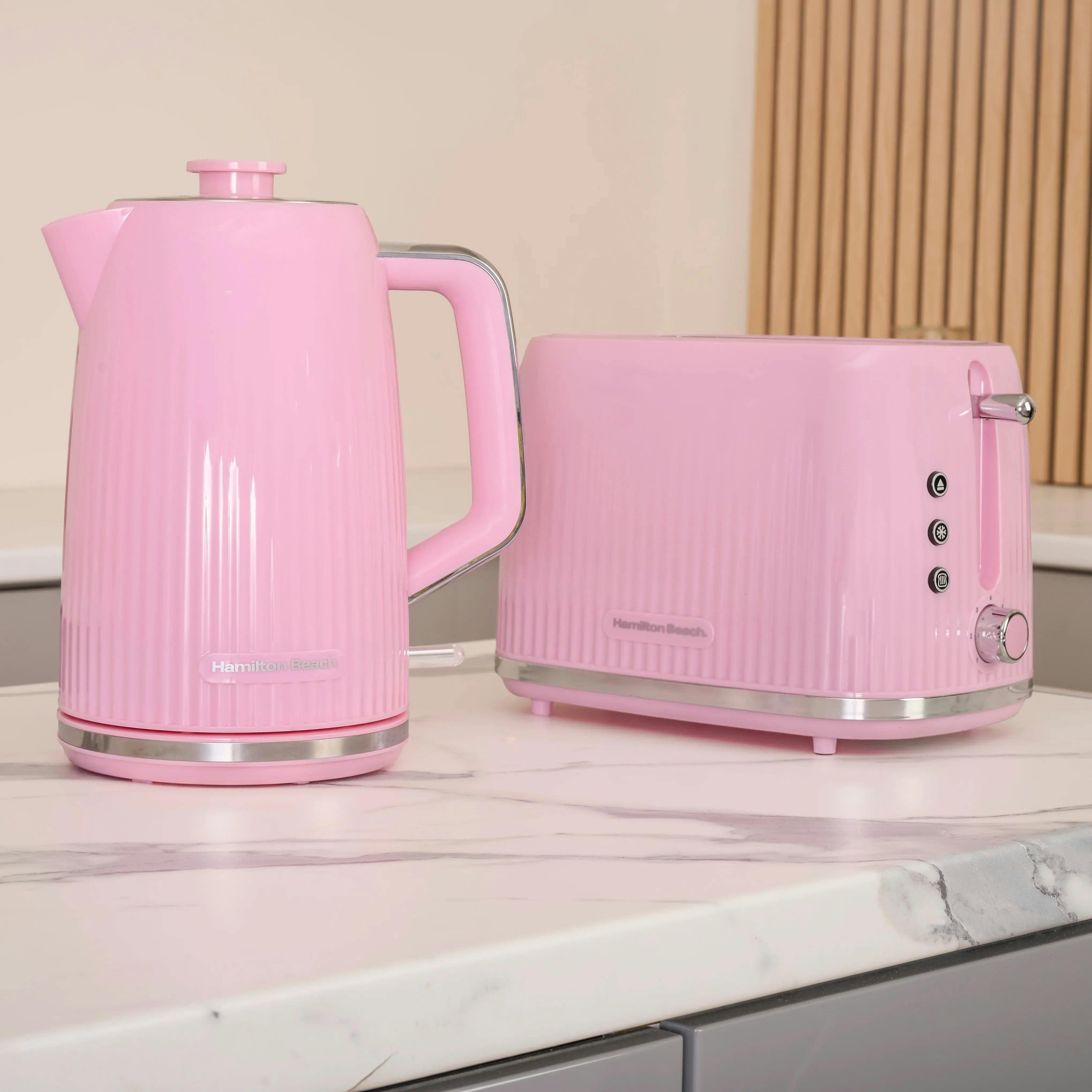 Hamilton Beach Pink Miami Kettle & Toaster Set Flamingo
