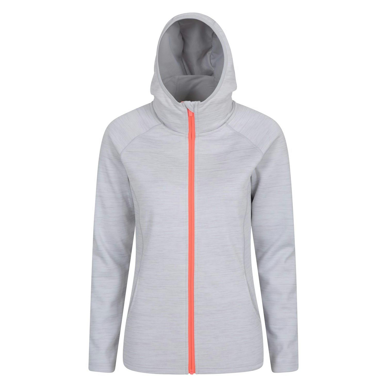 Mountain Warehouse Women's Grey Dynamic Chakra Isocool Hoodie - 4 Uk - 100% Polyester