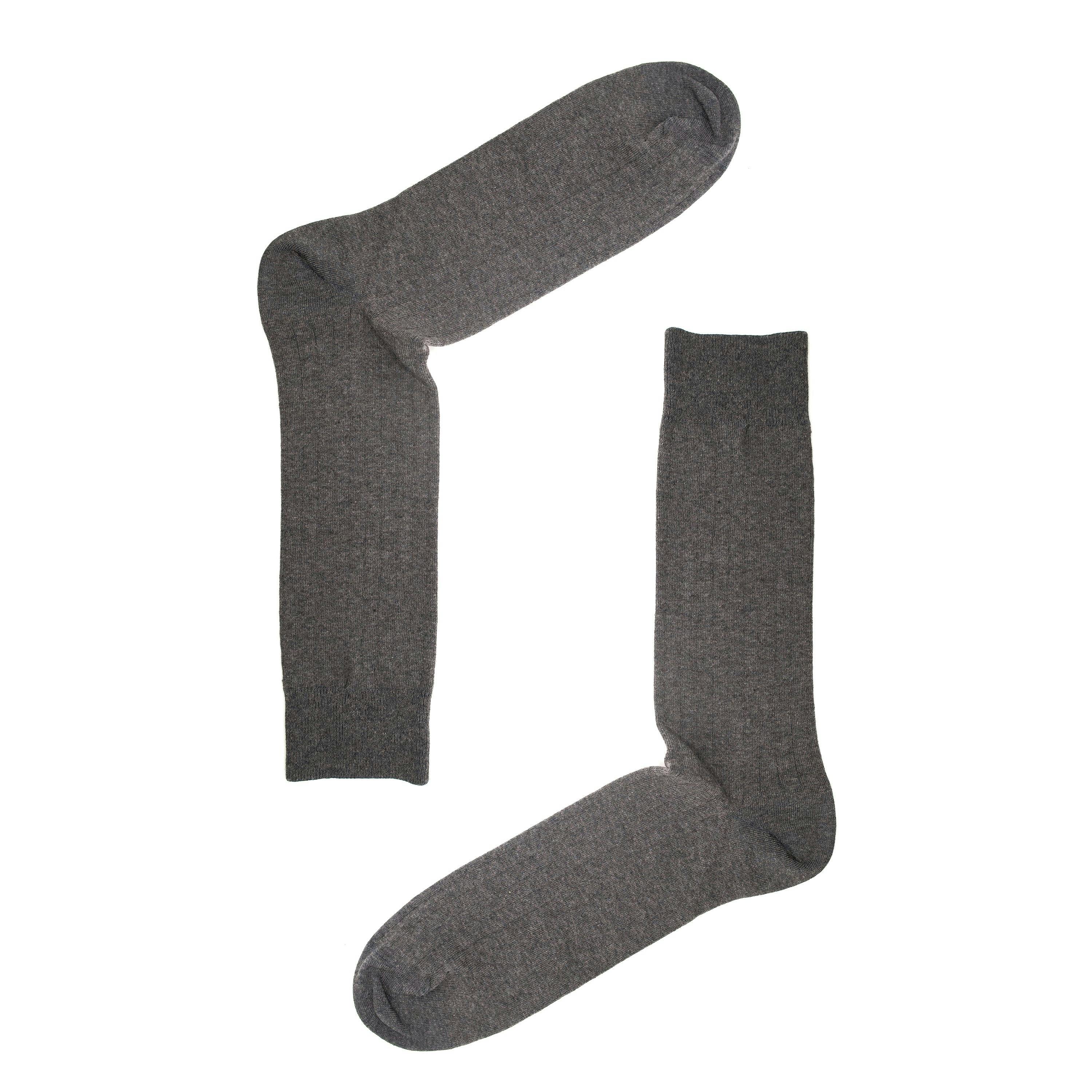 Jemsox Men's Anthracite/Grey Recycled Rib Socks | Sustainable & Comfortable - Large / Eur 43-46 / Uk 9-11