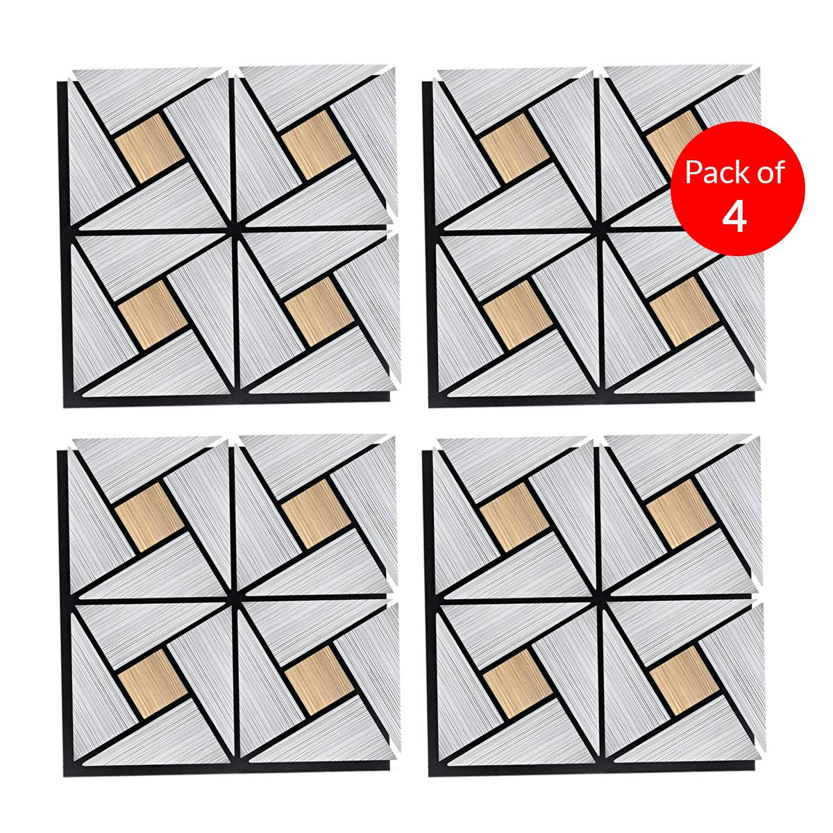Rackhams Geometric Acoustic Wall Panel - Pet + Mdf Size: 610 X 610 X 17Mm (Pack Of 4)