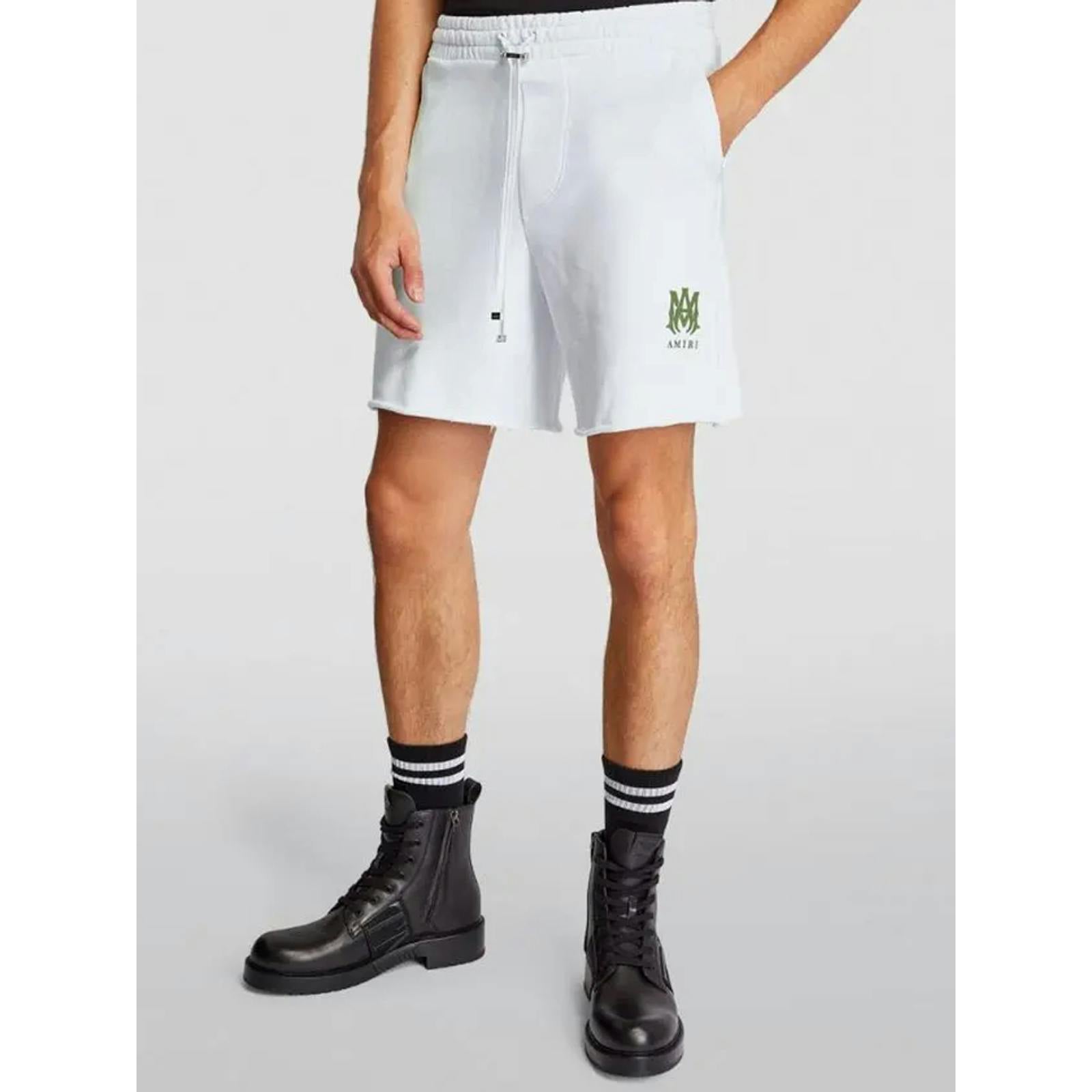 Amiri White Ma Logo Shorts In - S