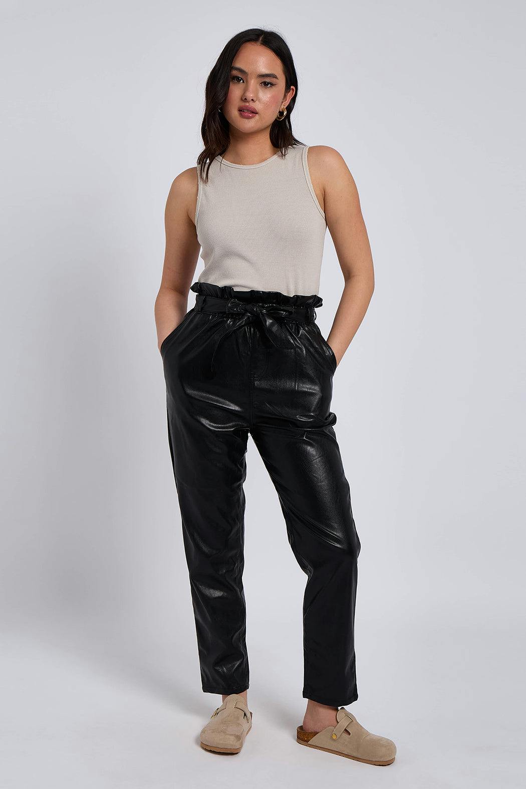 Urban Bliss Lexi Pu Paperbag Pant - 12