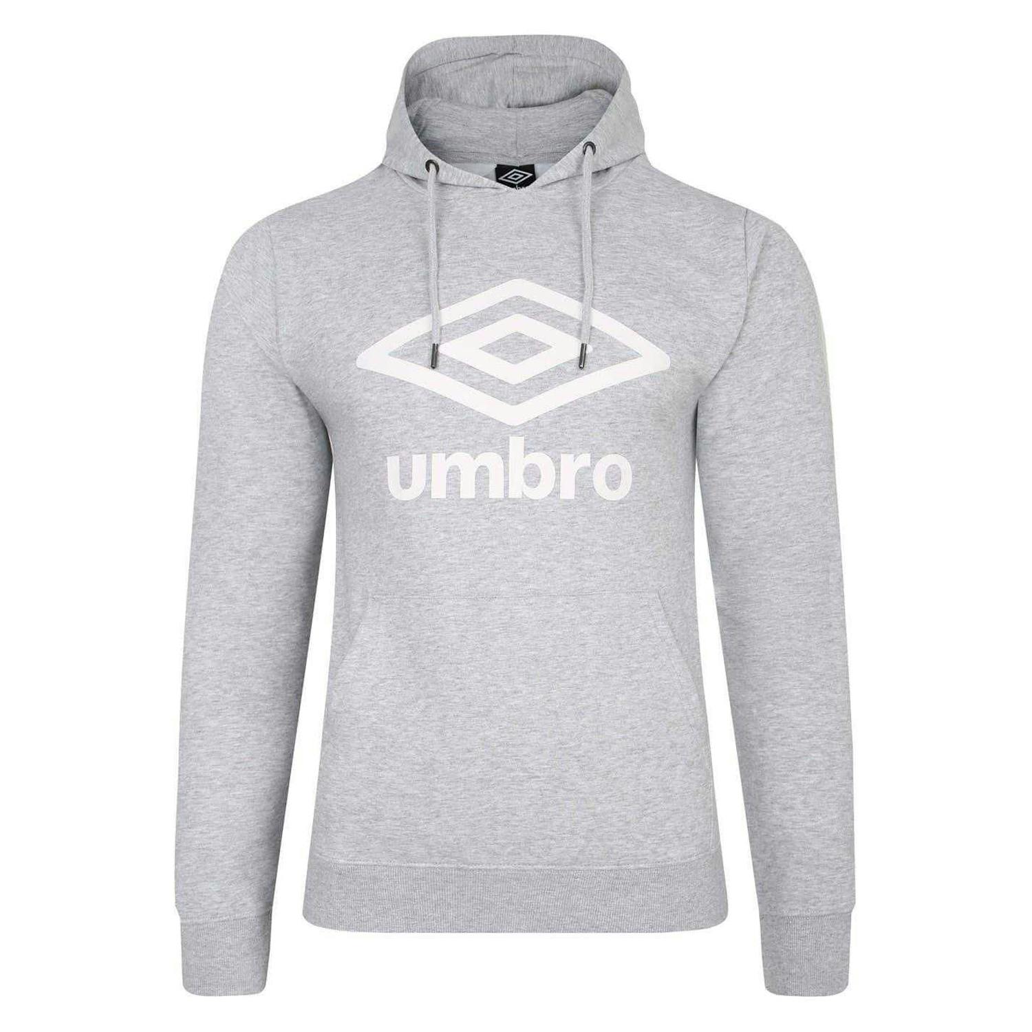 Umbro Men's Grey/White Regular Pullover Hoodie - Marl/ - Xs - Marl/ - 100% Mixed