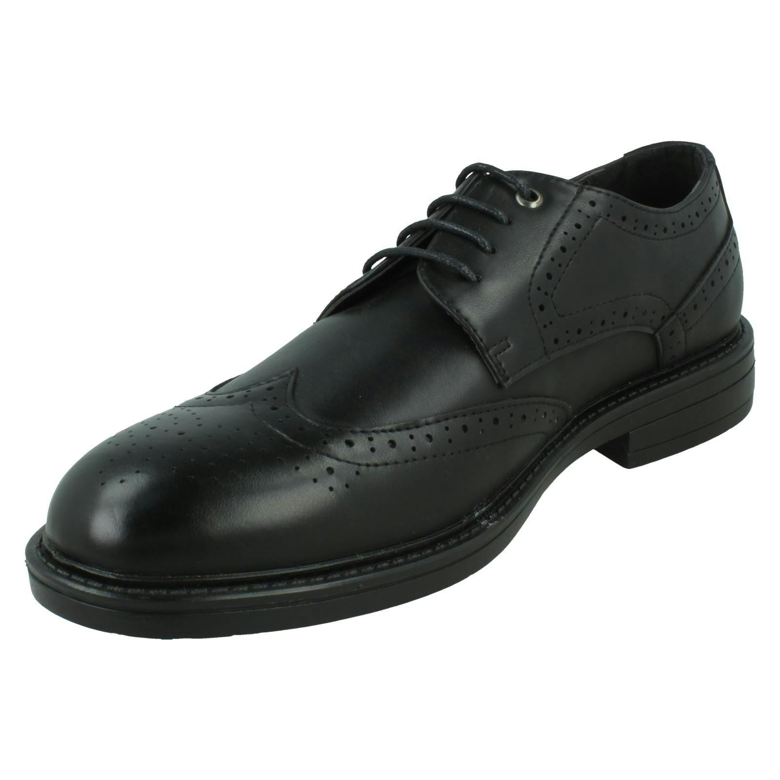 Thomas Blunt Men's Black Smart Lace Up Brogue Shoes A2204 - Uk 8