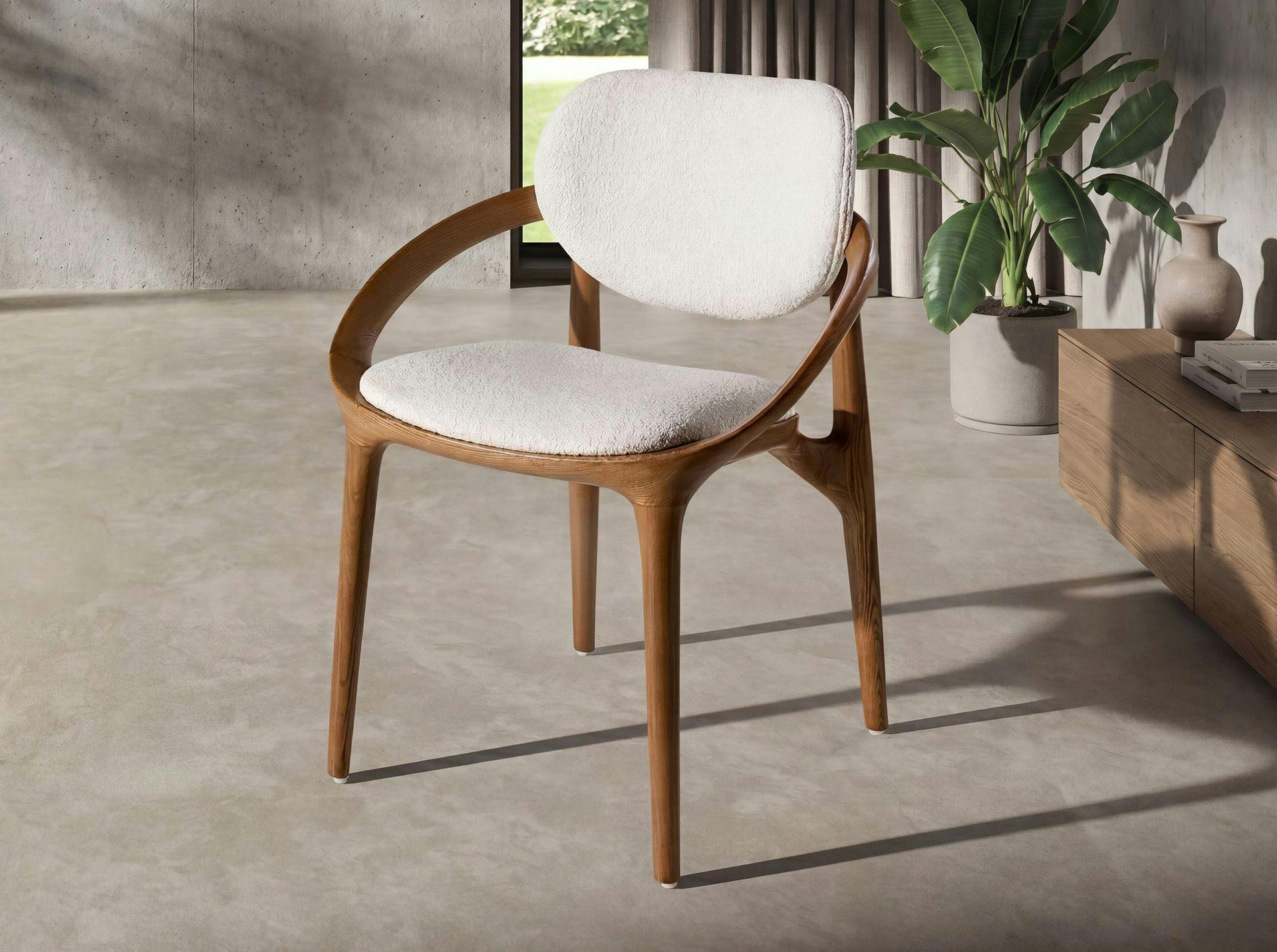 Rackhams White Off- Fabric Chair 4254