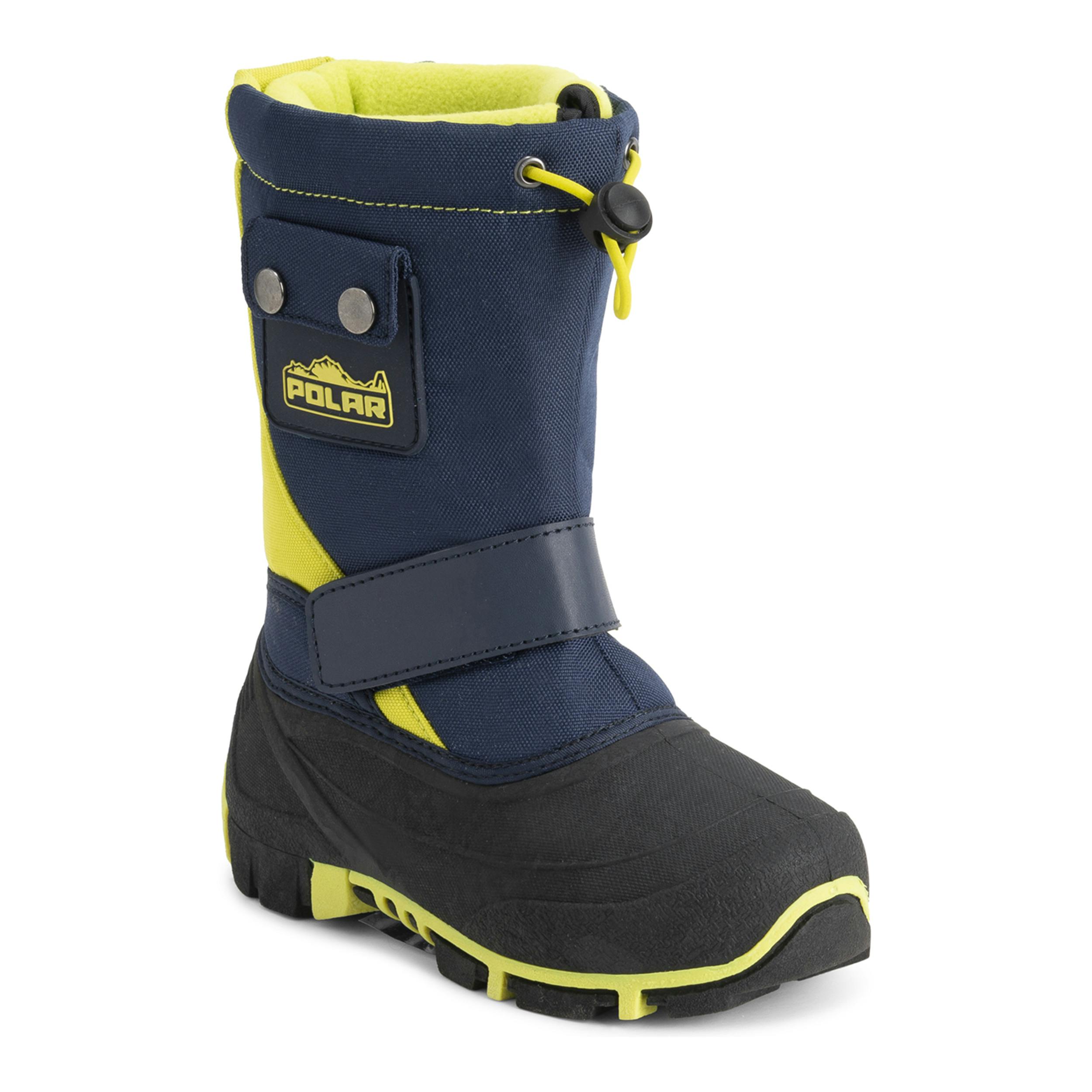Viva Green Polar Kids Winter Thermal Warm Faux Fur Waterproof Outdoor Boots - Navy/ - 5