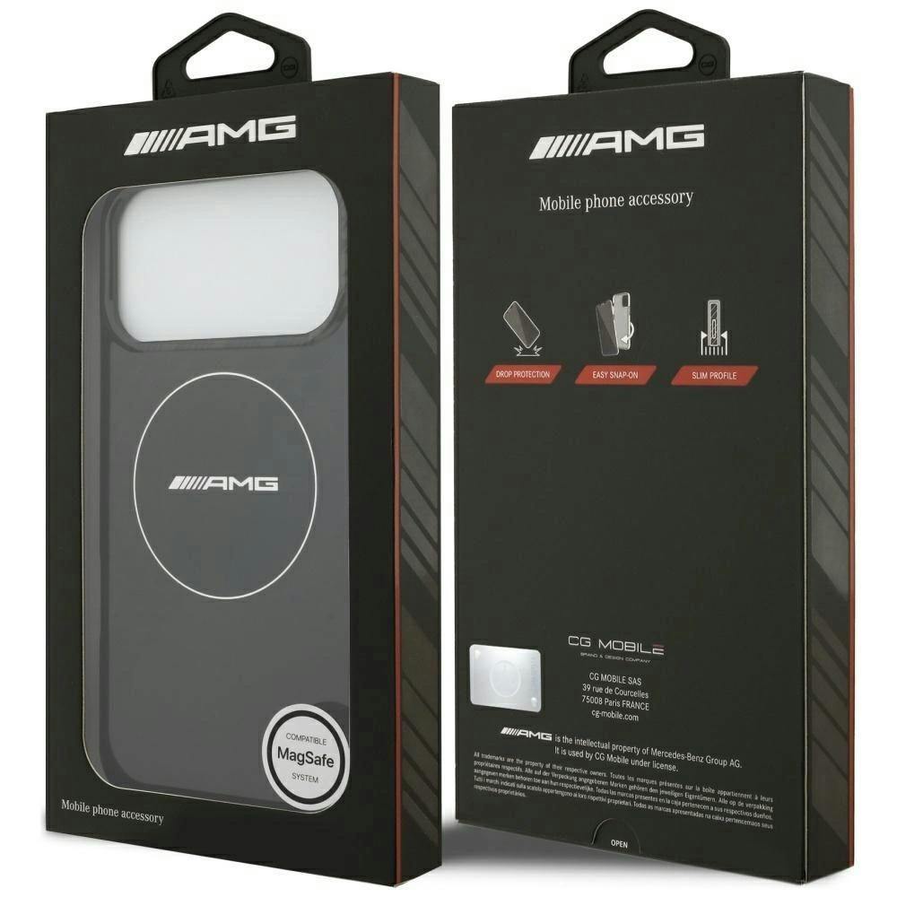 Amg Black Double Layer Transparent Smocked Case With Magsafe For Iphone 17 Pro Max 6.9" - Amhmp17x24htrdk