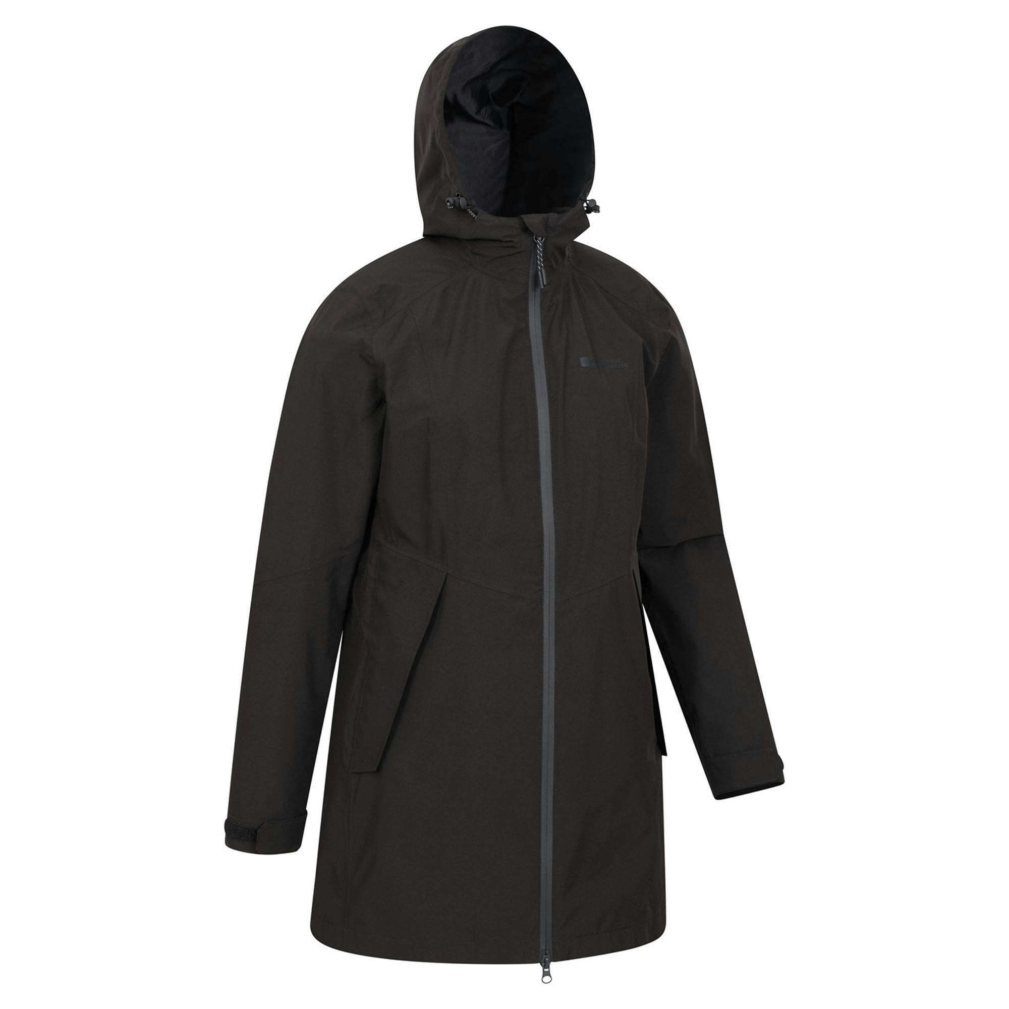 Mountain Warehouse Women's Black Hilltop Ii Waterproof Jacket - Jet - Jet - 16 Uk - 100% Polyester