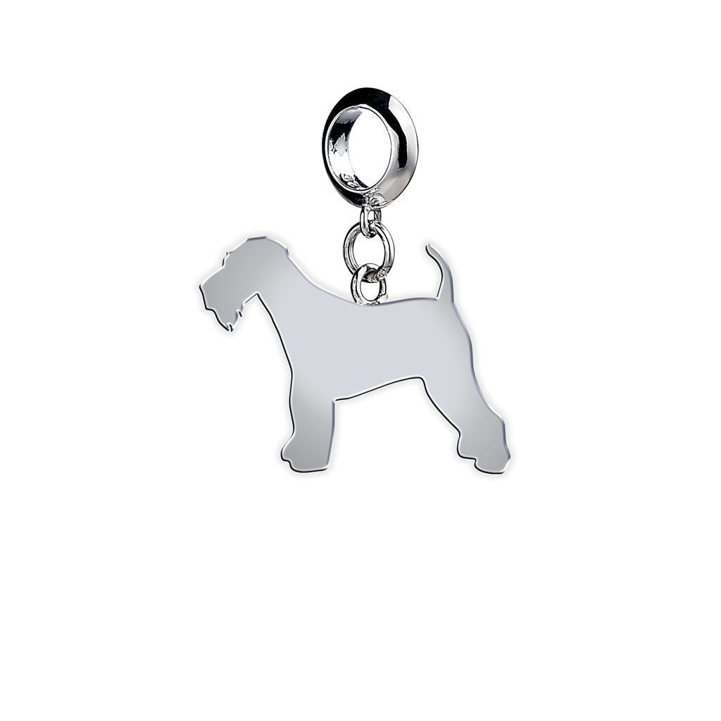 Mylee London Silver Airedale Terrier Silhouette Charm - Yes - Slider Charm
