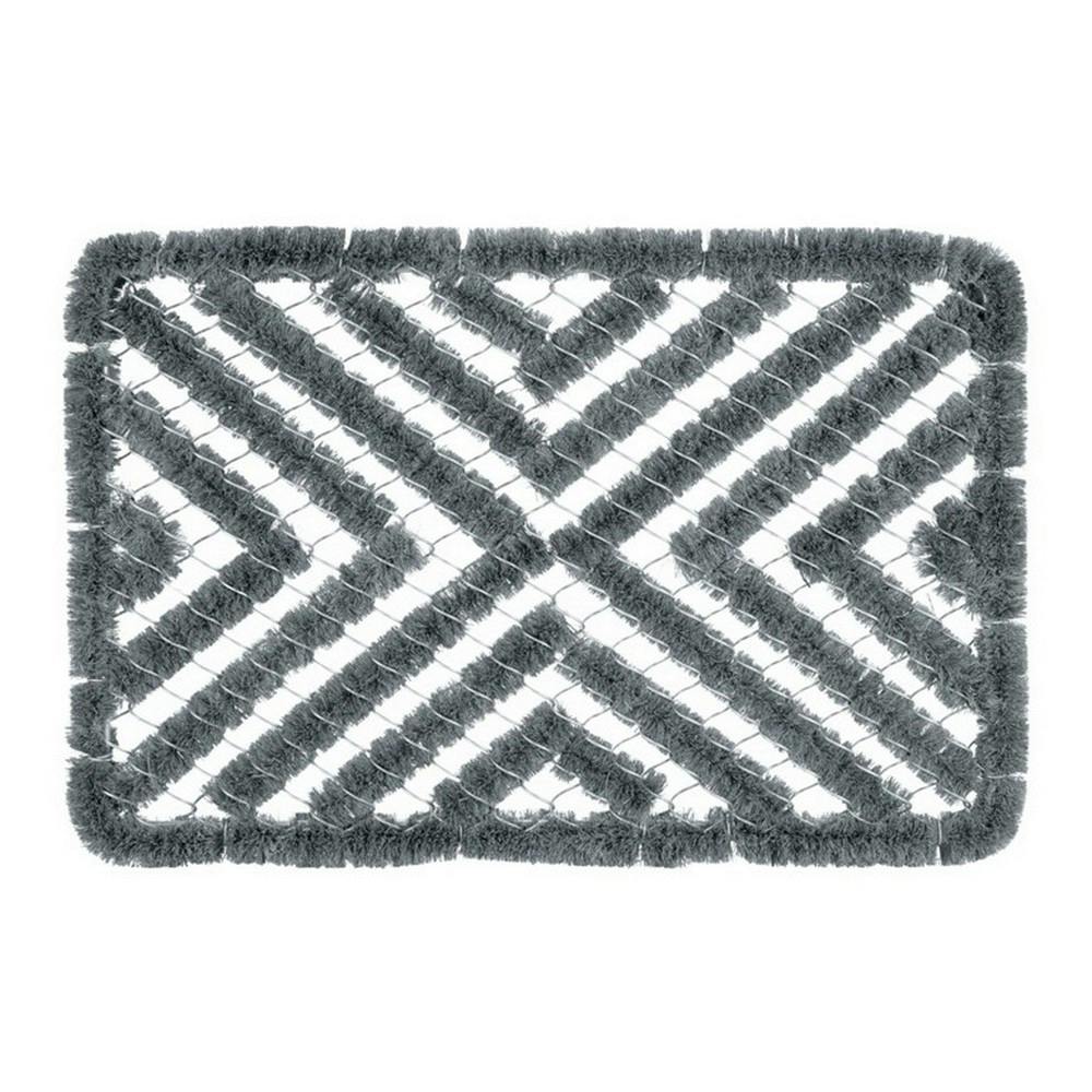 Rackhams Grey/Silver Wire Rectangular Boot Scraper Mat - 40Cm X 60Cm - 100% Mixed