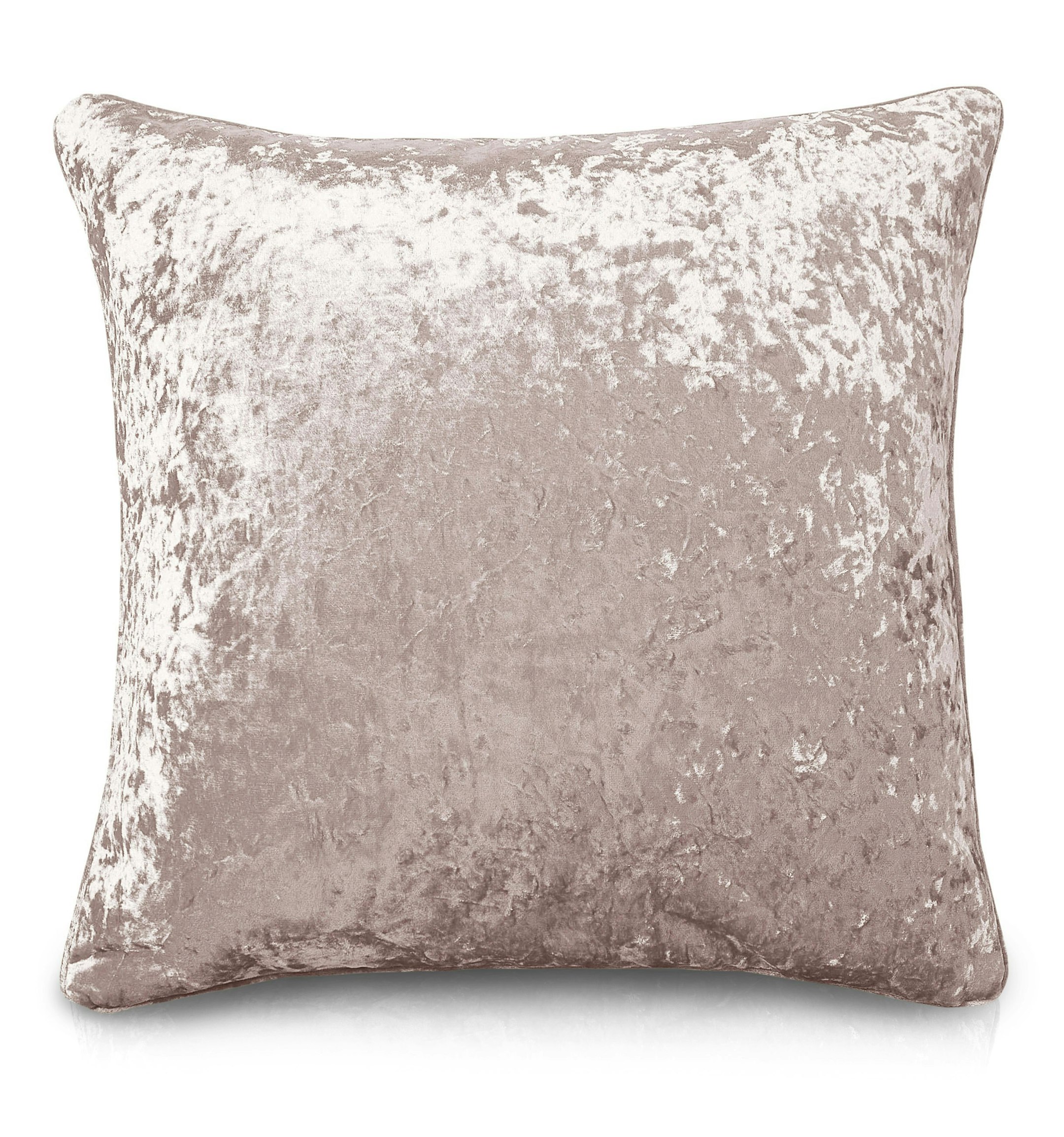 Rackhams Pink Luxury Crushed Velvet Plain Scatter Cushion - 43Cm X 43Cm - Blush