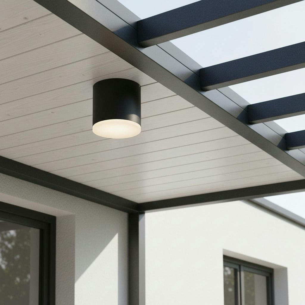 Ultra Beam Lighting Black 12 Watt Round Surface Mounted Exterior Downlight