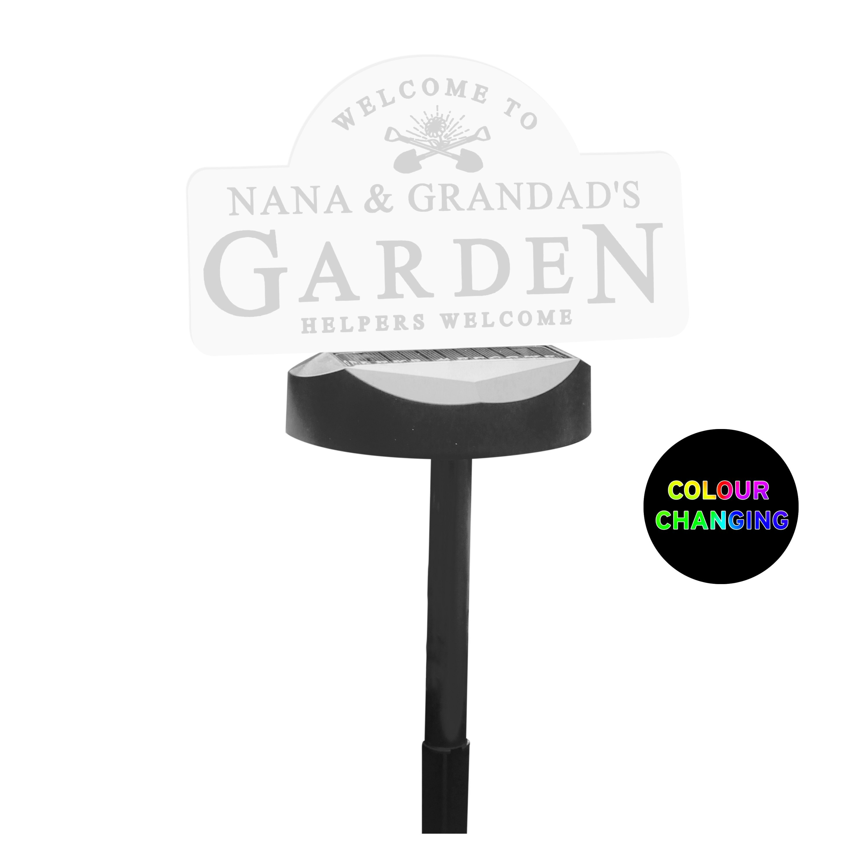 Rackhams Light Personalised Garden Sign Outdoor Solar
