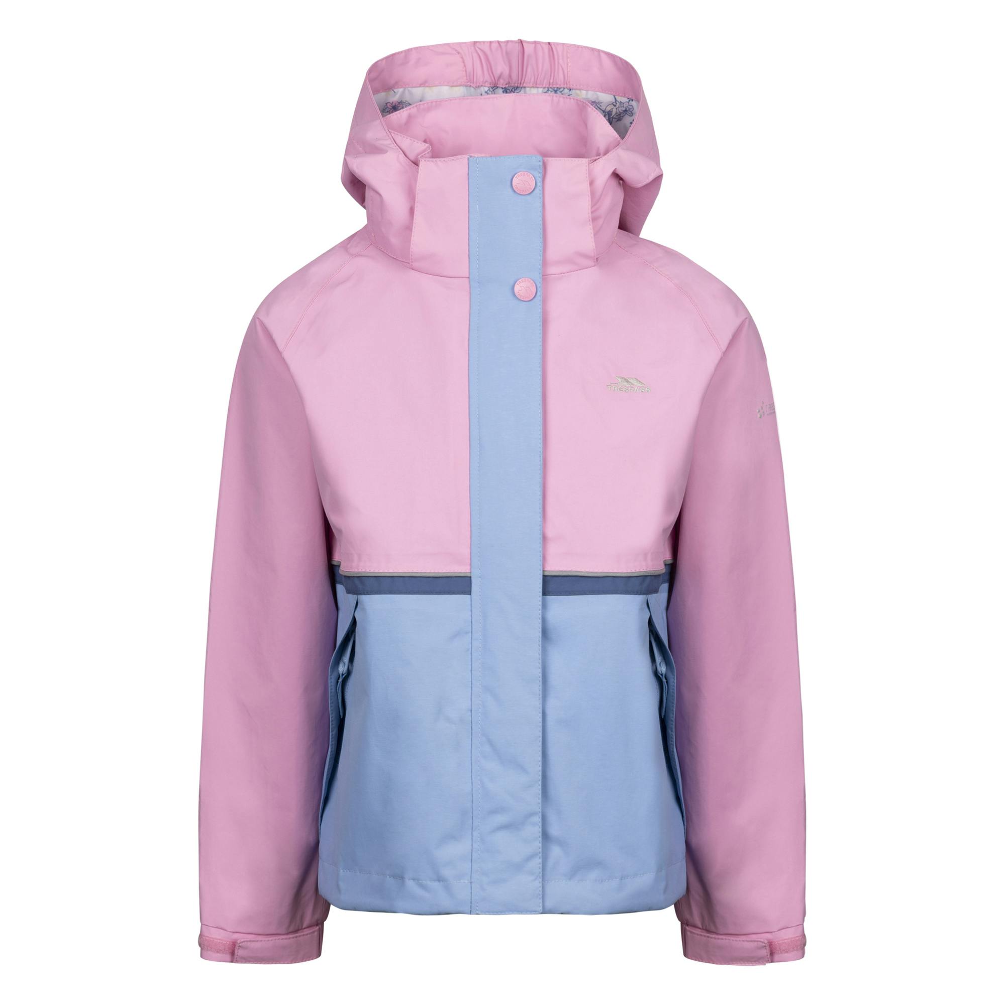 Trespass Girls Pink Allora Tp50 Waterproof Jacket - Sweet - Sweet - 11-12 Years - 100% Polyamide