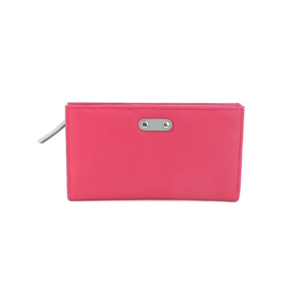 Eastern Counties Leather Women's Fuchsia/Grey / Rosemary Contrast Leather Purse - One Size - 100% Leather