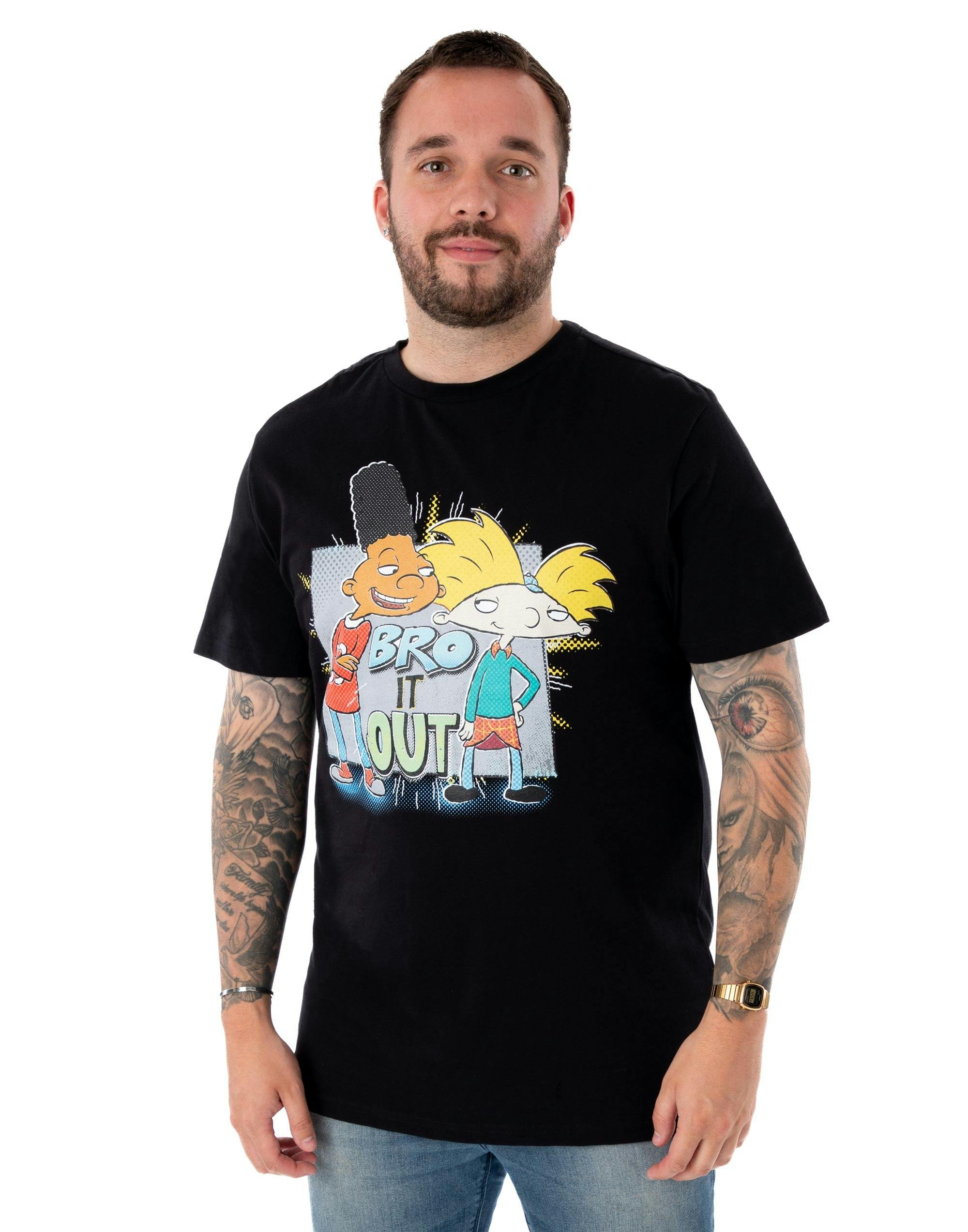 Vanilla Underground Unisex Black Hey Arnold Bro It Out Short Sleeved T-Shirt - XXX-Large