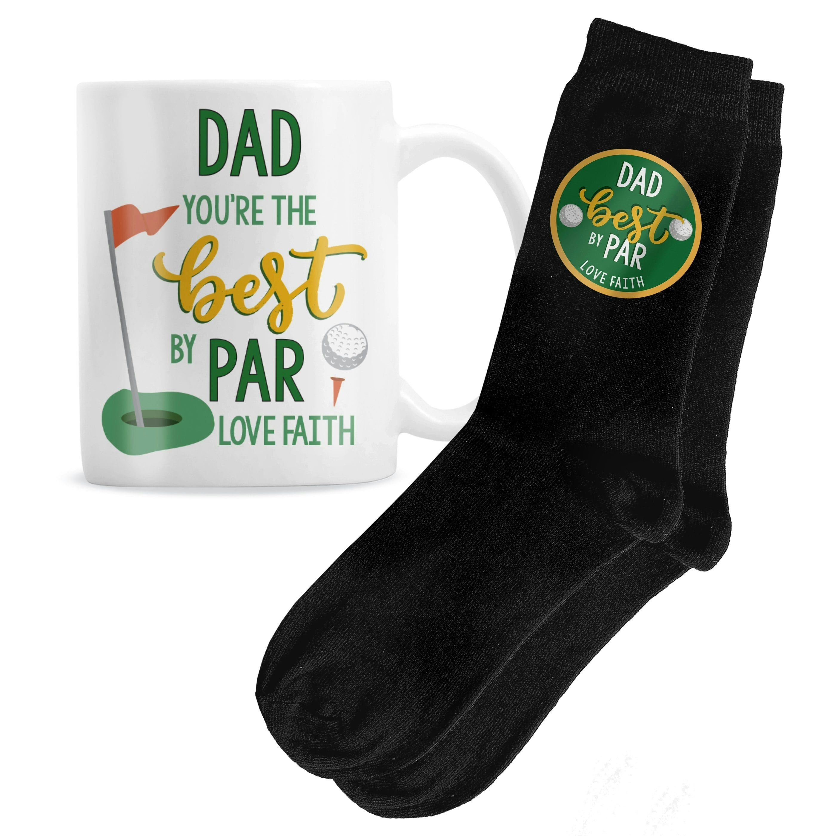 Personalised Memento Company Men's Black Personalised Meto Company Personalised Best By Par Mug & Socks Set