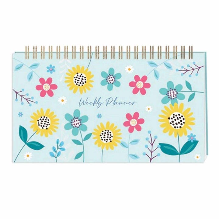 Rackhams Contemporary Flowers Weekly Planner, Perpetual Calendars And Diaries, Week To View, Art, Gift