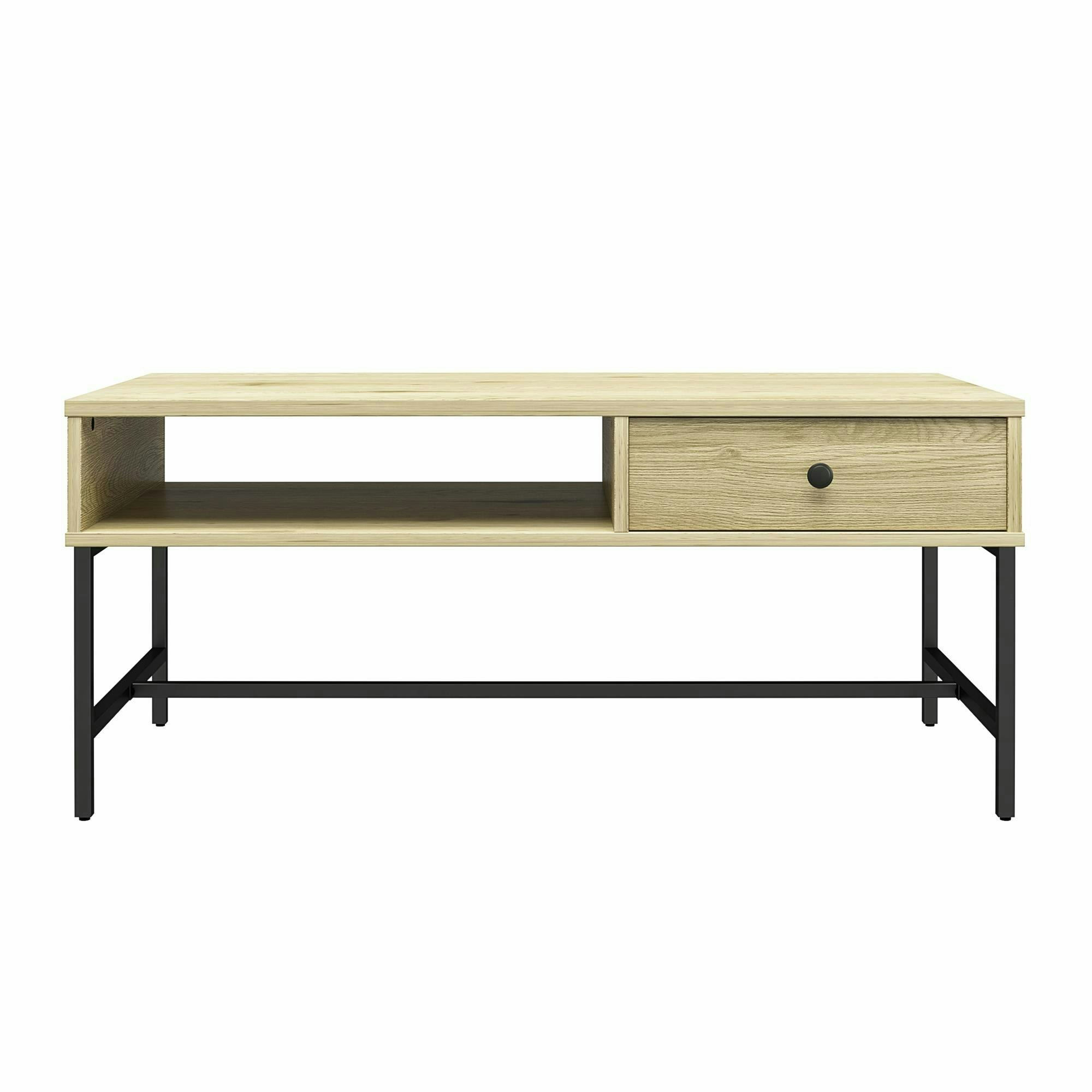 Rackhams Brown Tamlin Coffee Table With 1 Drawer Linseed Oak
