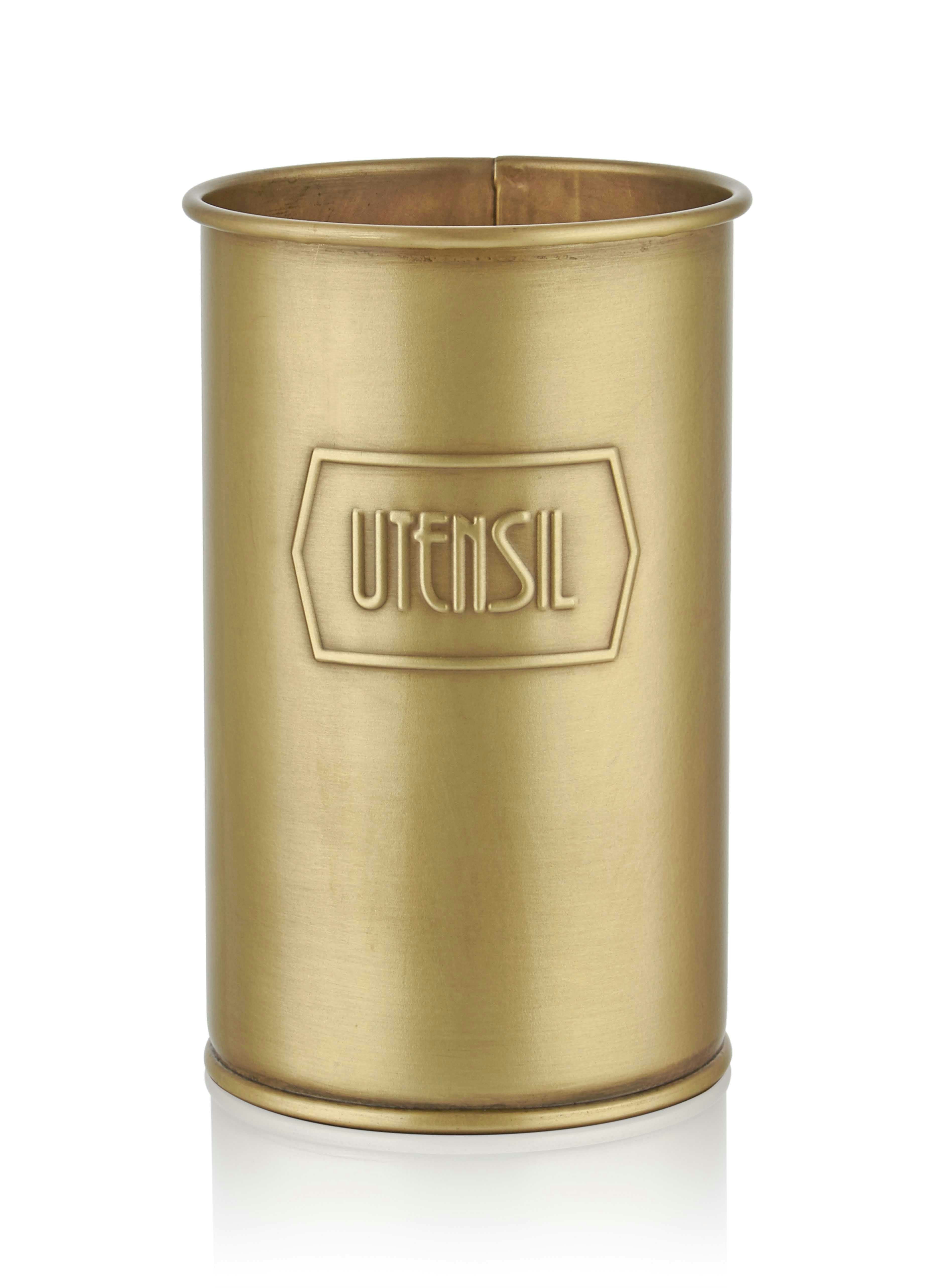 Rozi Gold Utensil Holder 17Cm