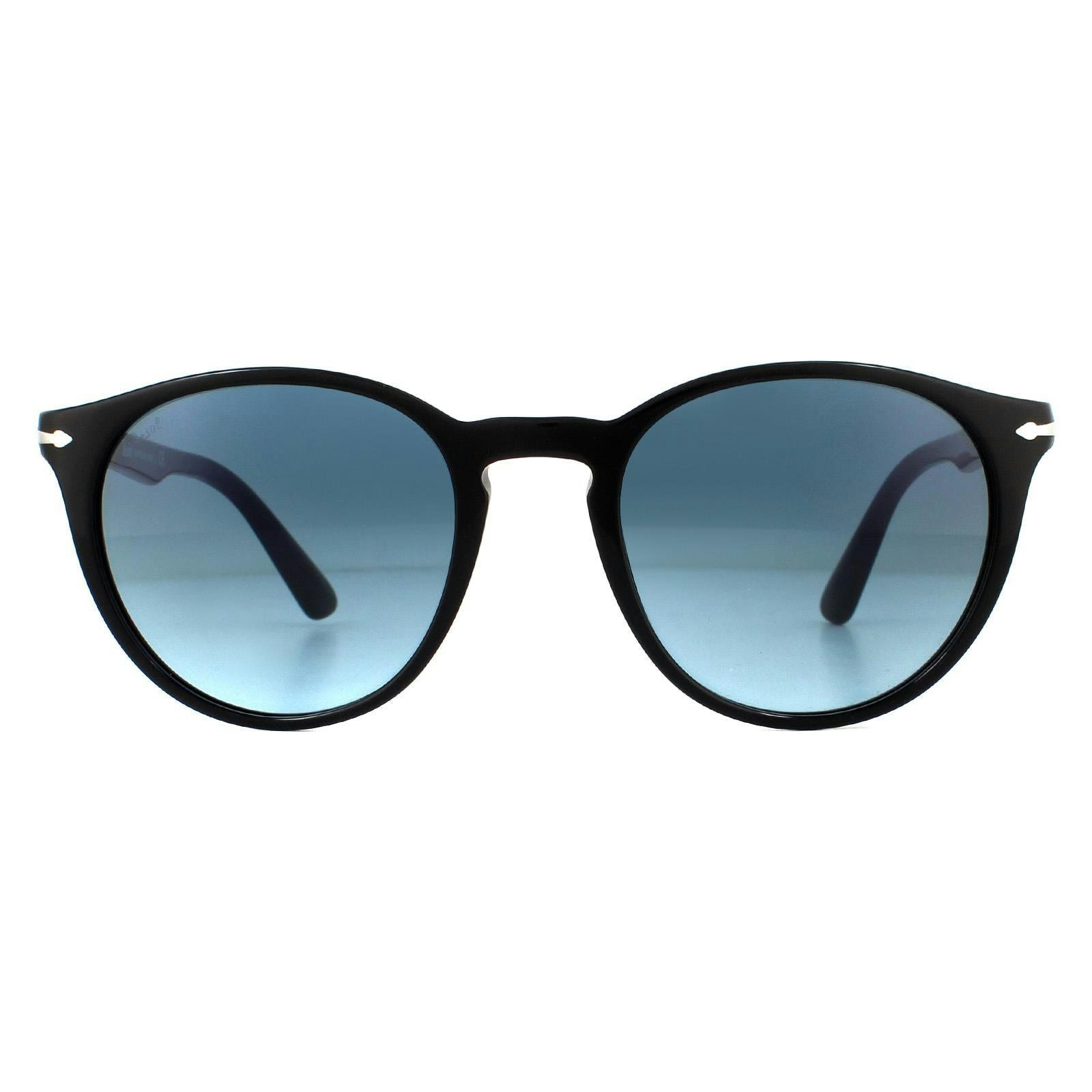 Persol , Black Sunglasses Azure Gradient Blue lenses, PO3152S 9014Q8, Mojo Glasses - Image 9