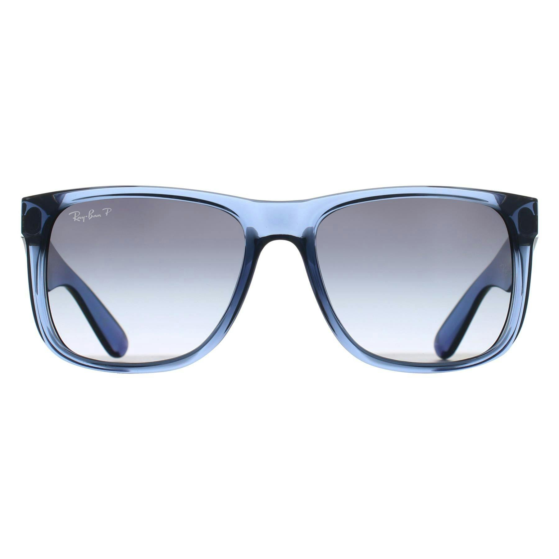 Ray-Ban Sunglasses RB4165 Justin 6596T3 Transparent Blue Grey Gradient Polarized - Image 12