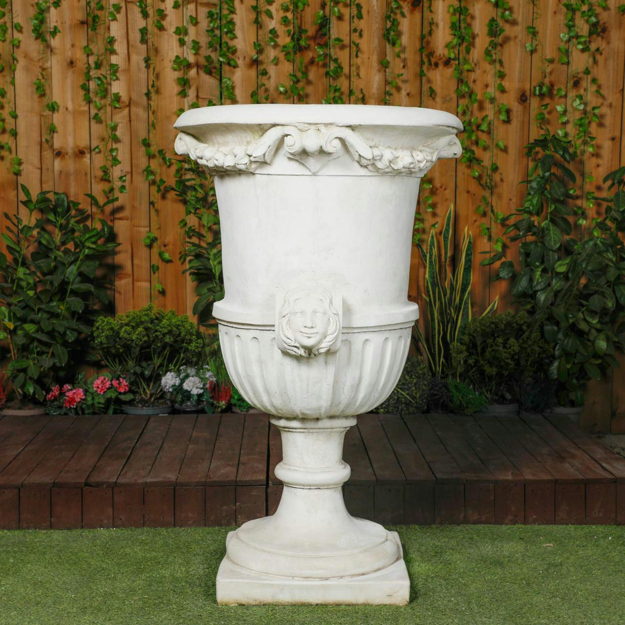 Rackhams White Giant Floral Design Vase