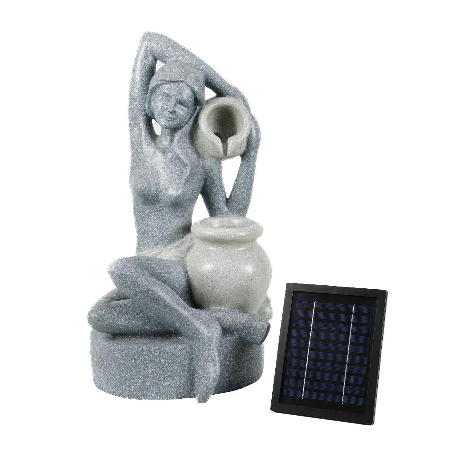 Streetwize Grey Solar Water Feature - Bathing Lady, Sports Direct - Image 2
