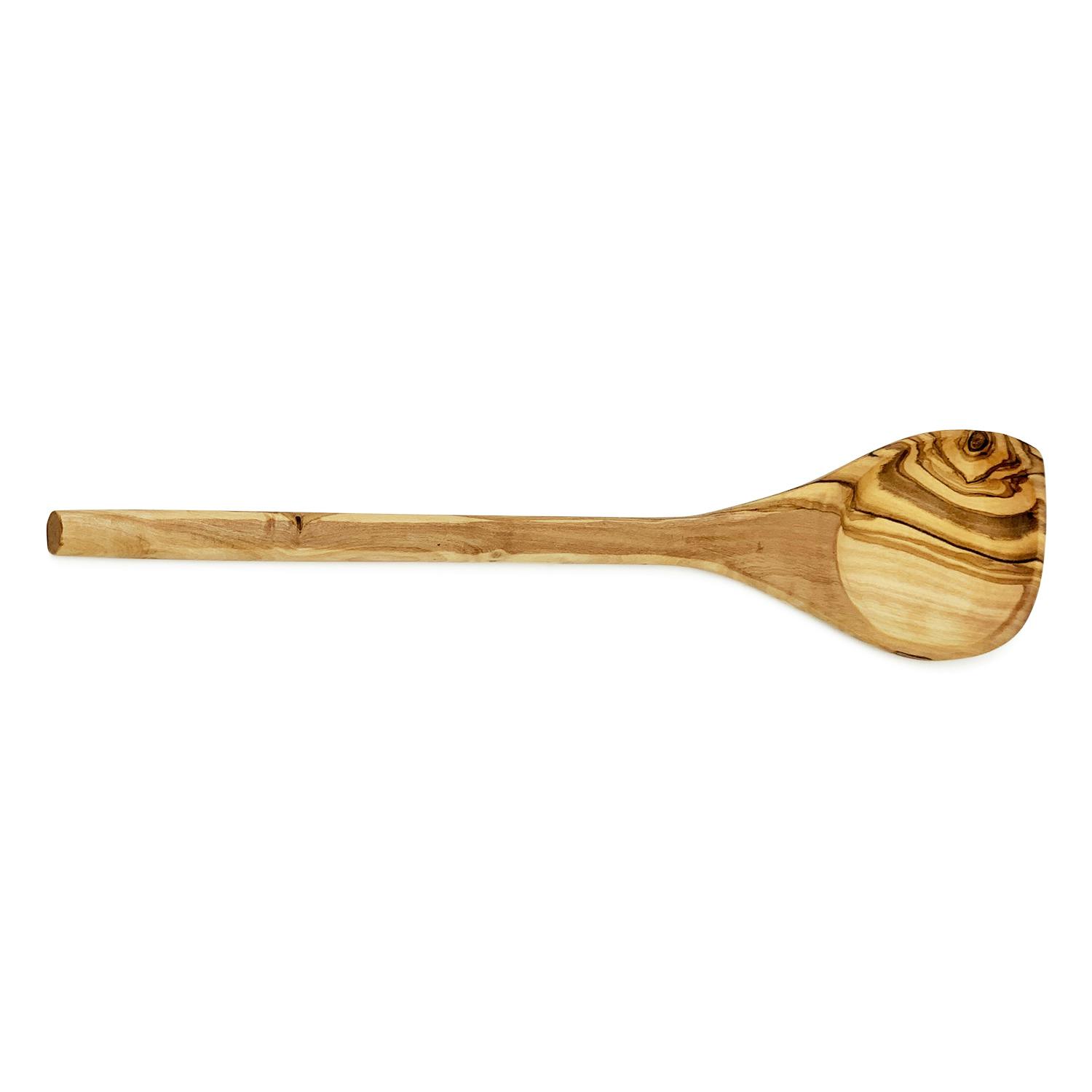 Verano Spanish Ceramics Grain Olive Wood - Round Spoon With Corner