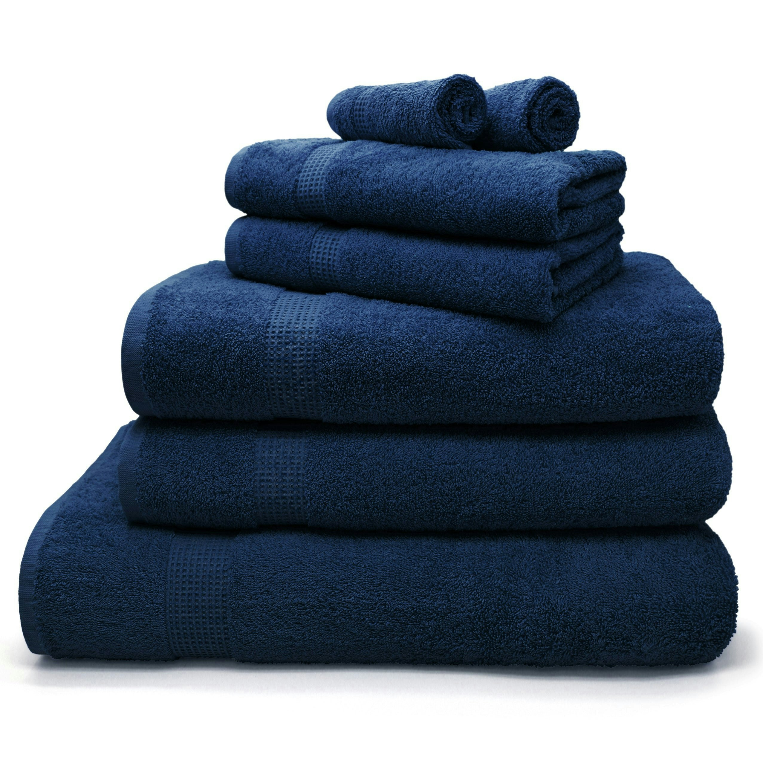 Velosso Luxury Egyptian Cotton Towels 550Gsm Navy - Navy - Bath Towel