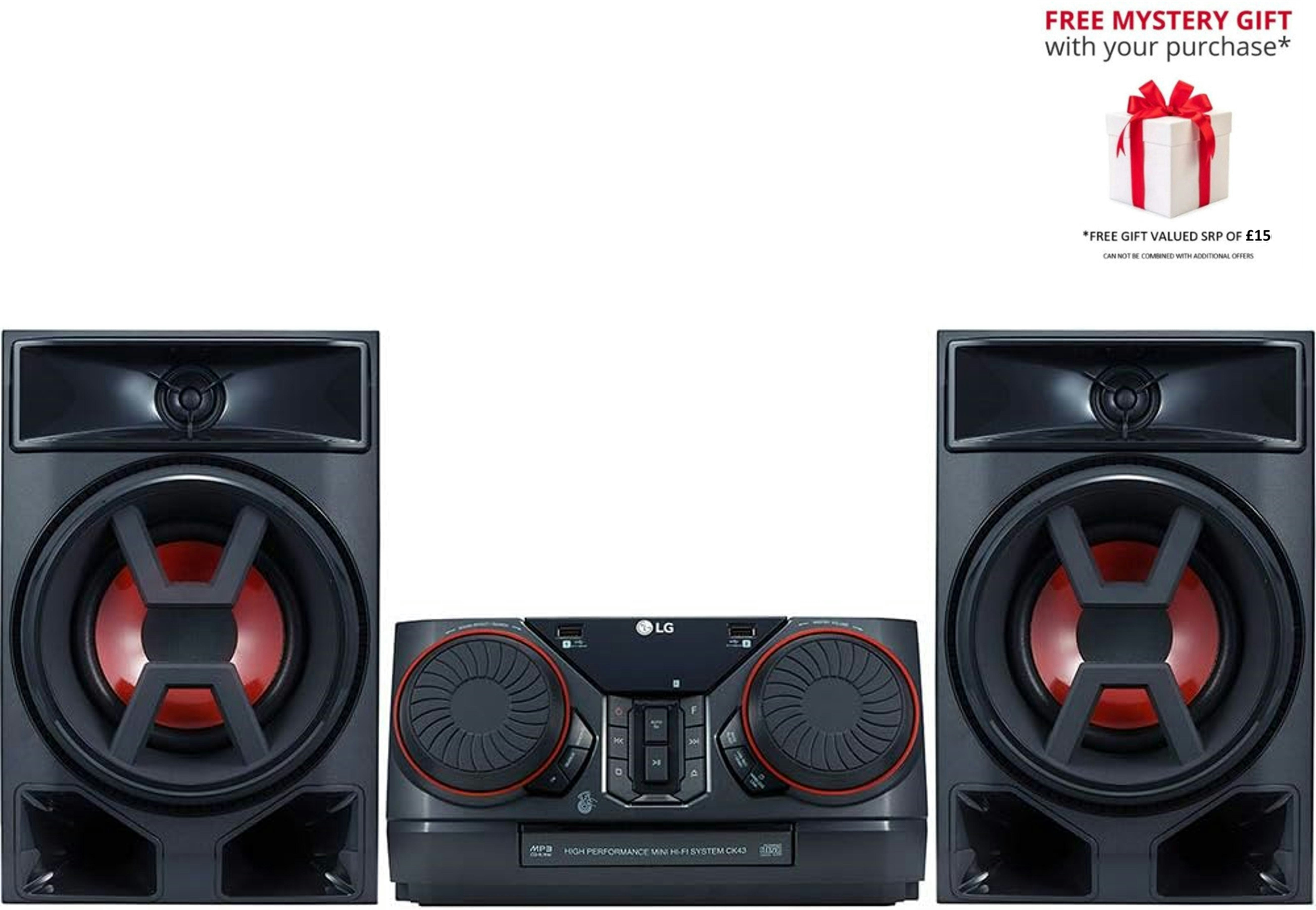 Lg Xboom Ck43 Mini Hi-Fi System 300 Watt – Free Gift Rrp £15!