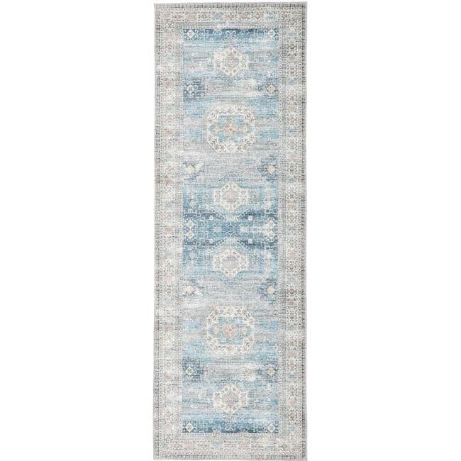 The Rugs Blue Eco-Washable Rug Vintage Design - 67X200 Cm