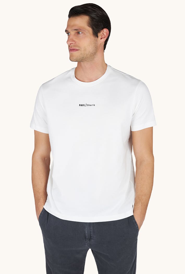 Paul & Shark Men's Nude & Neutrals Logo-Print Lightweight Cotton Jersey T-Shirt - Image 5