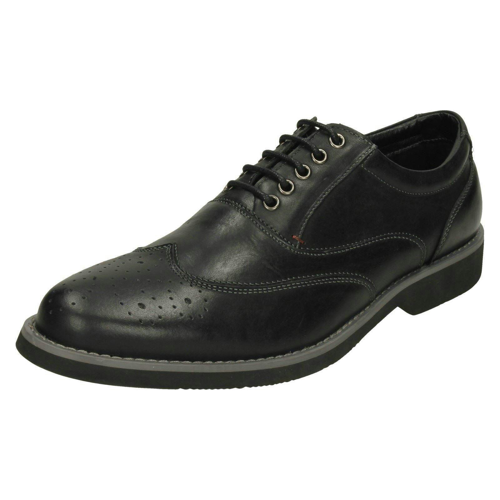 Thomas Blunt Men's Black Formal Brogue Shoes A2140 - Uk 8