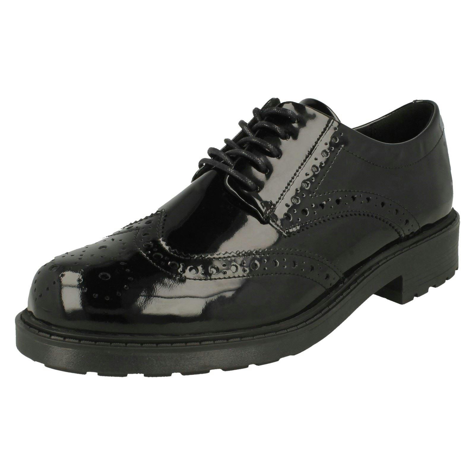 Clarks Women's Black Brogue Detailed Shoes - Orinoco2 Limit - Patent - Uk 4.5 - E