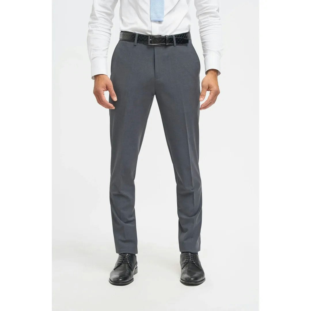 House Of Cavani Men's Bond - Charcoal Formal Trousers - 46W 32L