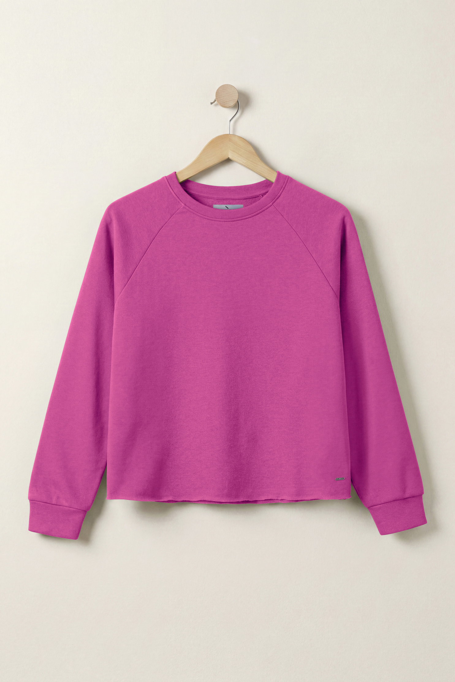 Enorsia Women's Pink Raw Edge Sweatshirt In Size 14 - Image 5
