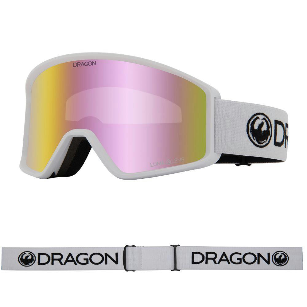 Dragon White/Pink Dxt Otg - With Lumalens Ionized Lens - Small/Youth Fit