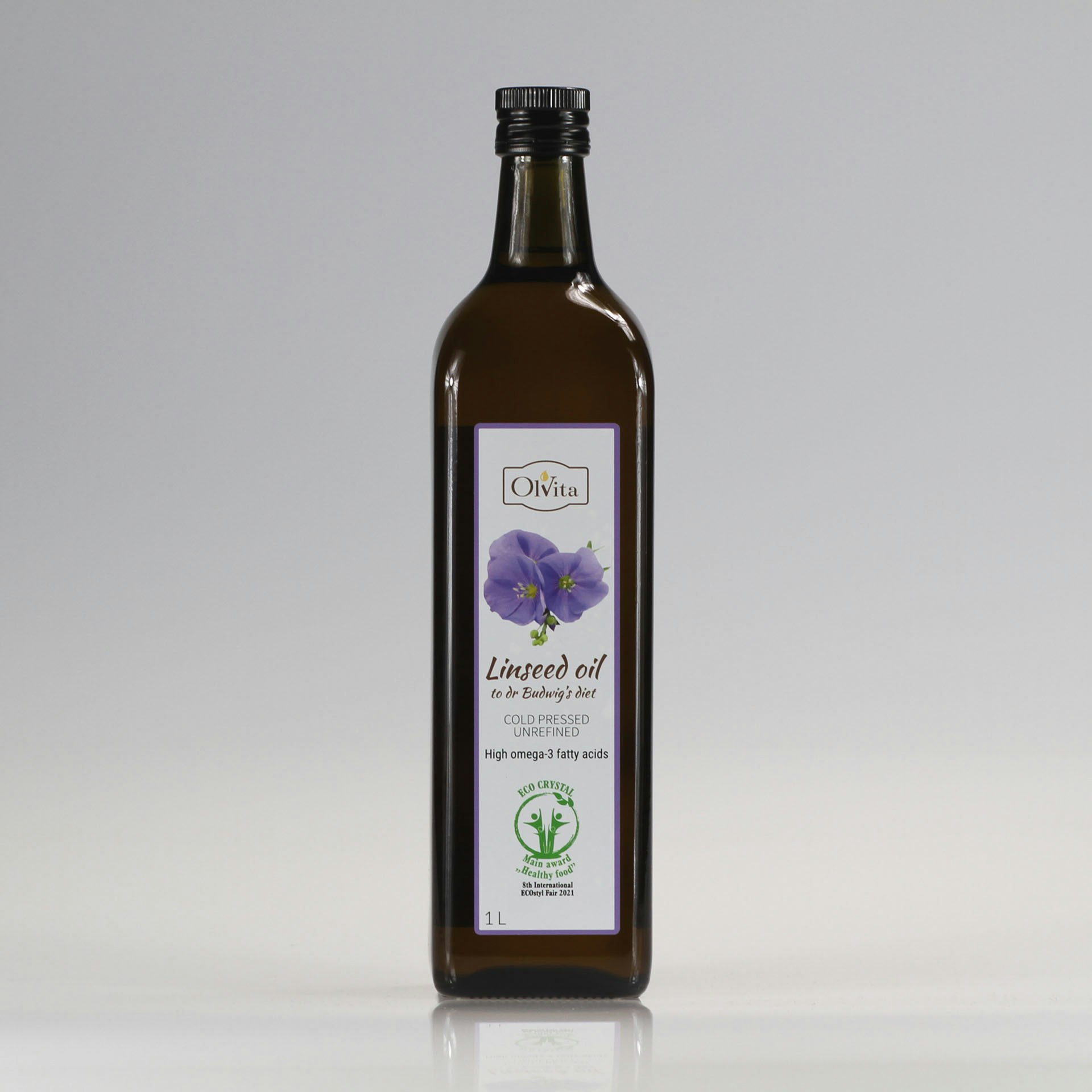 Ol'vita Linseed | Flaxseed Oil For Dr Budwig Diet | Cold Pressed | Unrefined - 1000 Ml - 1