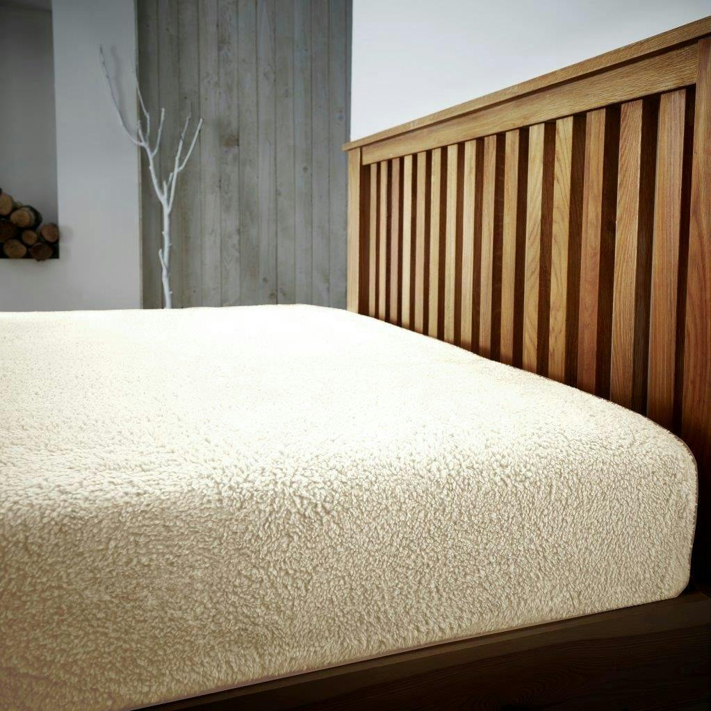 Rackhams Cream Teddy Plain Fitted Sheet - Double (135Cm X 190Cm) + 25Cm Deep