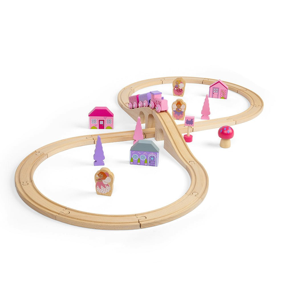Fairy Figure of eight Wooden Railway Train Track Set compatible Brio + others - Image 7