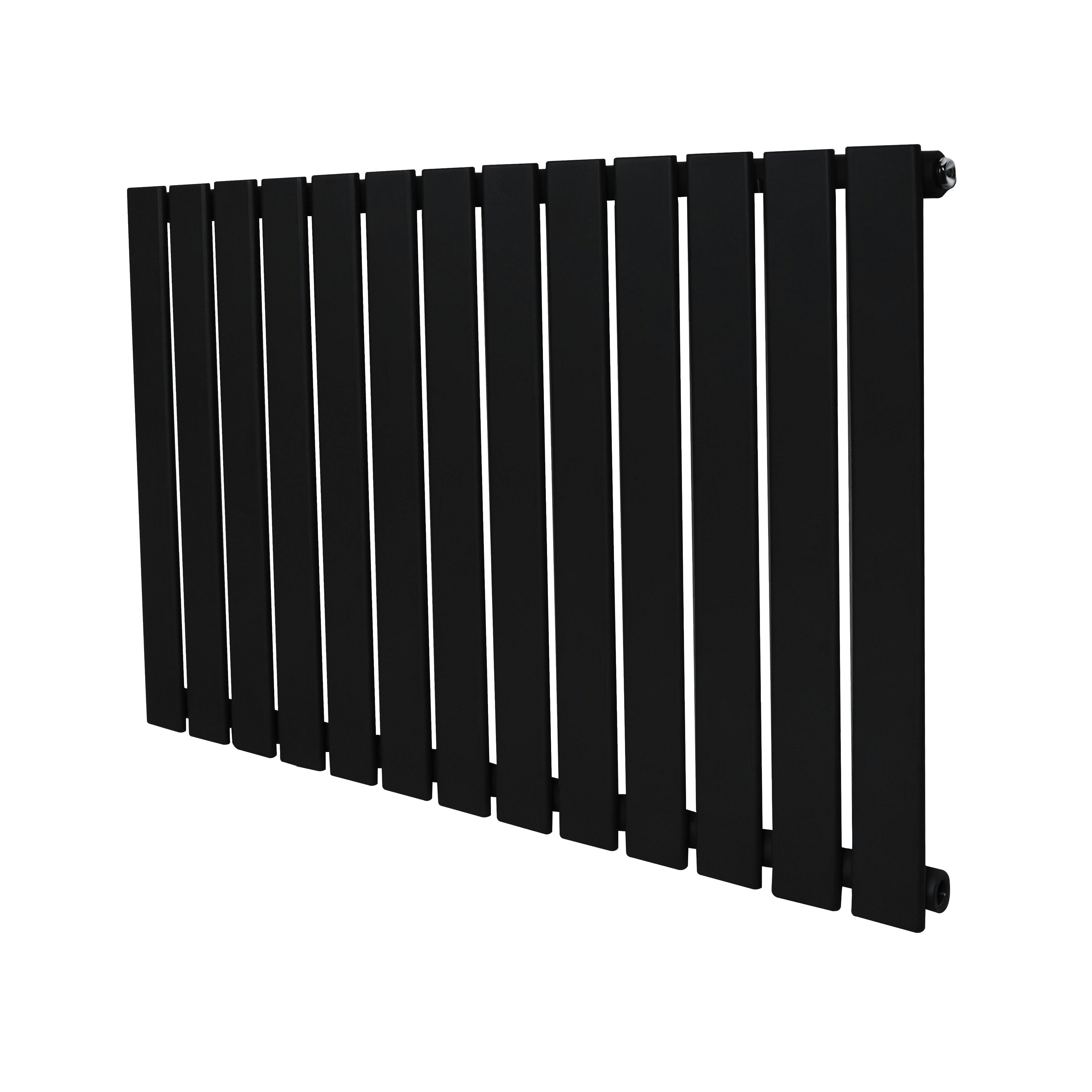 Monstershop Black Flat Single Column Radiator - 600 X 910Mm