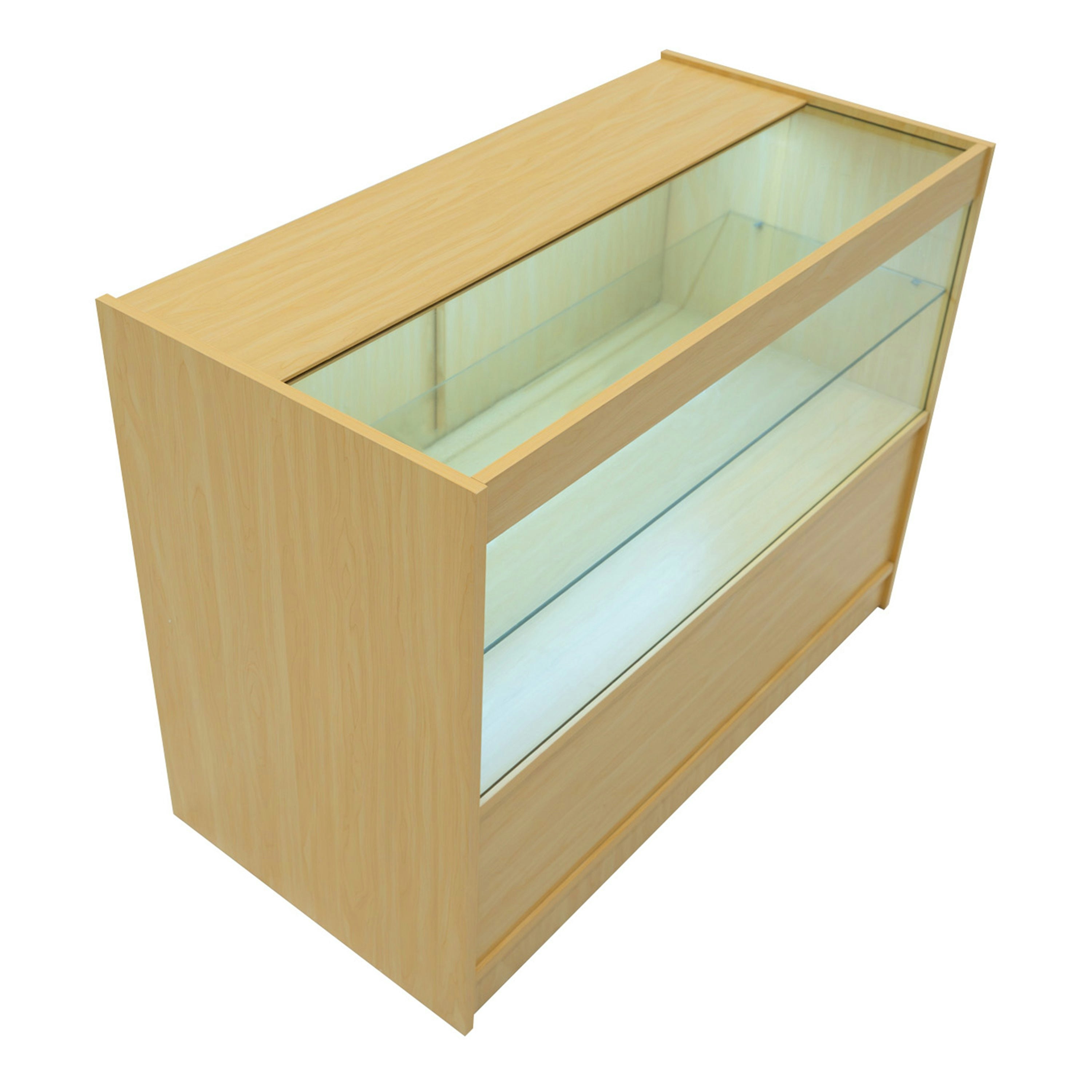 Rackhams White Led Retail Shop Counter C1200 - Maple
