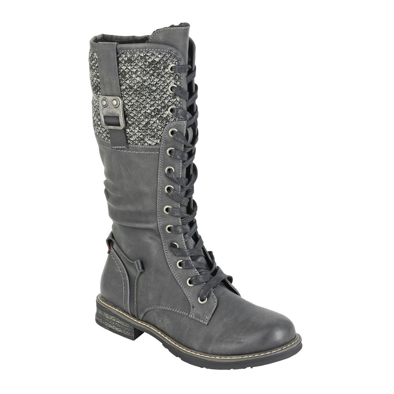 Cipriata Women's Black/Grey / Gabriela Combat Boots - 7 Uk - 100% Mixed