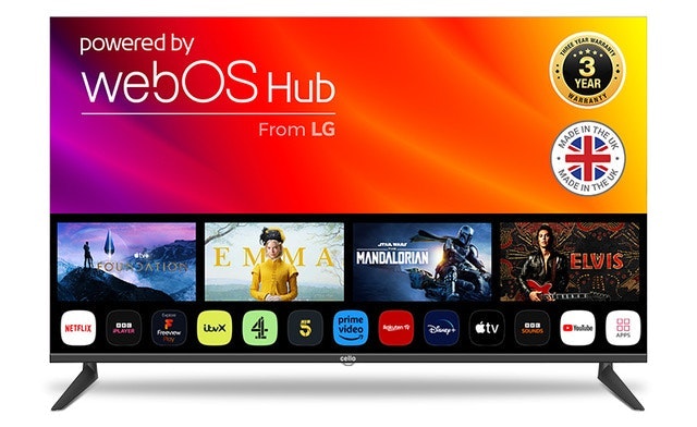 Cello C50ws 50" Smart Ultrafast Webos 4K Tv Built In Freeview Play. Freesat, Bluetooth, Frameless Bezel